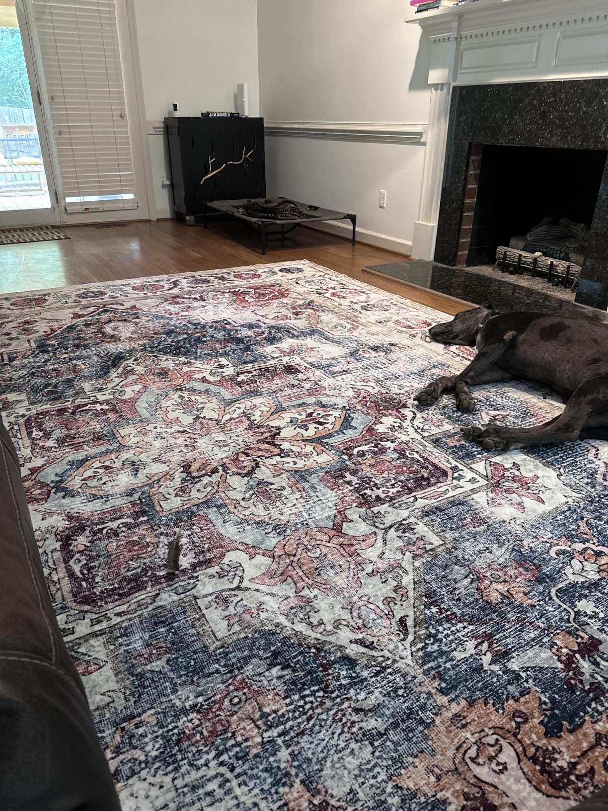CHAMPLANT Area Rug 8x10 Washable Rug Brown Vintage Traditional Mat Distressed Indoor Foldable Thin Retro Accent Floral Non Slip Carpet Living Room Dining Room Office customer photo 2