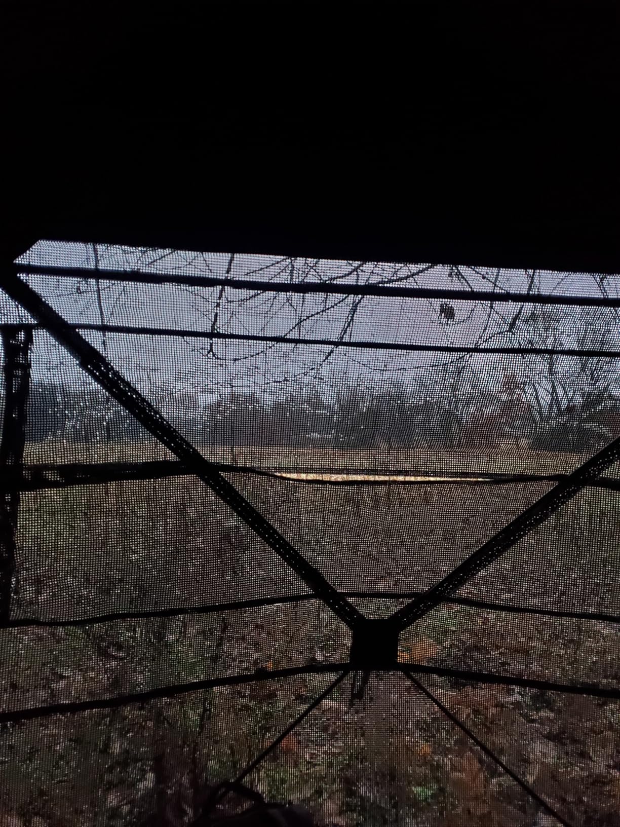 Wide Bottom Hunting Blind 1-3 Person with Portable Chair 270 Degree See Through Pop up Ground Blinds for Deer Turkey Duck Hunting Bow Hunting Adjust Windows with Silent Zipper customer photo 1