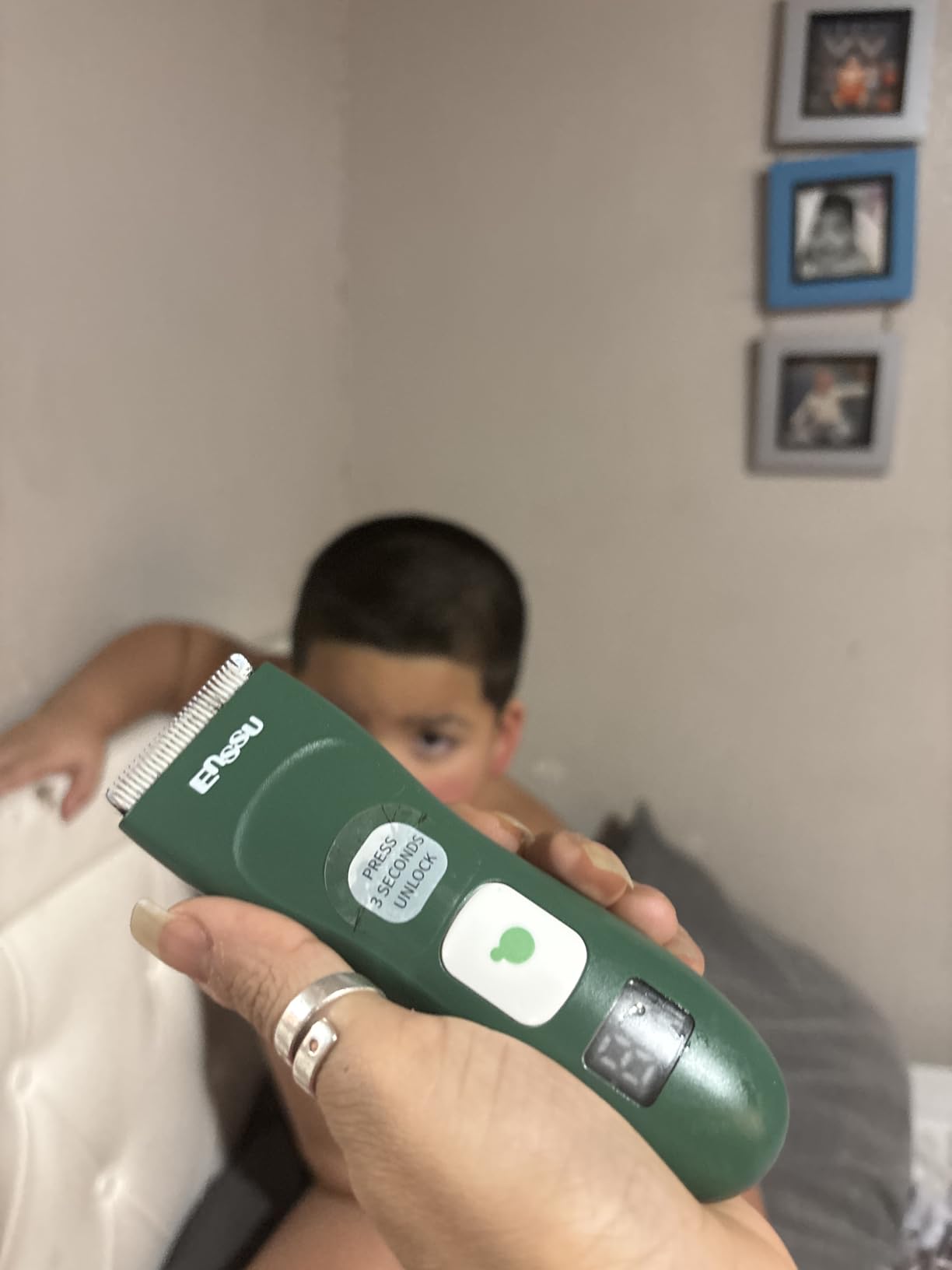 ENSSU Baby Hair Clippers Cordless Hair Clipper for Kids with LED Display | Children Toddler Baby Infant Hair Cutting Kit, Autism & Sensory Sensitivity, Ceramic Blade, IPX7 Waterproof, Cordless, Rechargeable customer photo 2