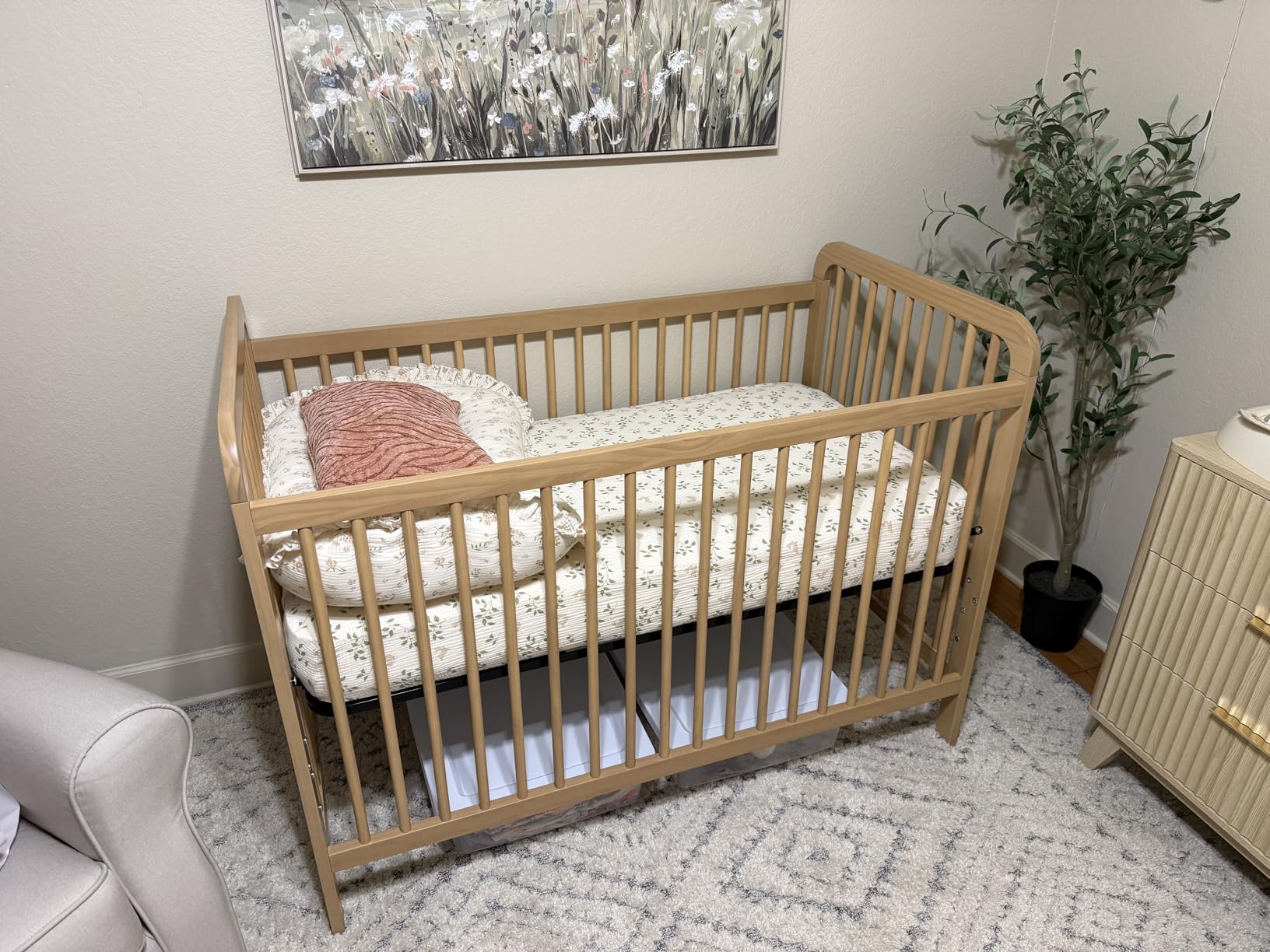 Storkcraft Pasadena 3-in-1 Convertible Crib, Driftwood - GREENGUARD Gold Certified, Solid Wood, Fits Standard Crib Mattress, Converts to Toddler Bed and Daybed, 4 Mattress Heights customer photo 1