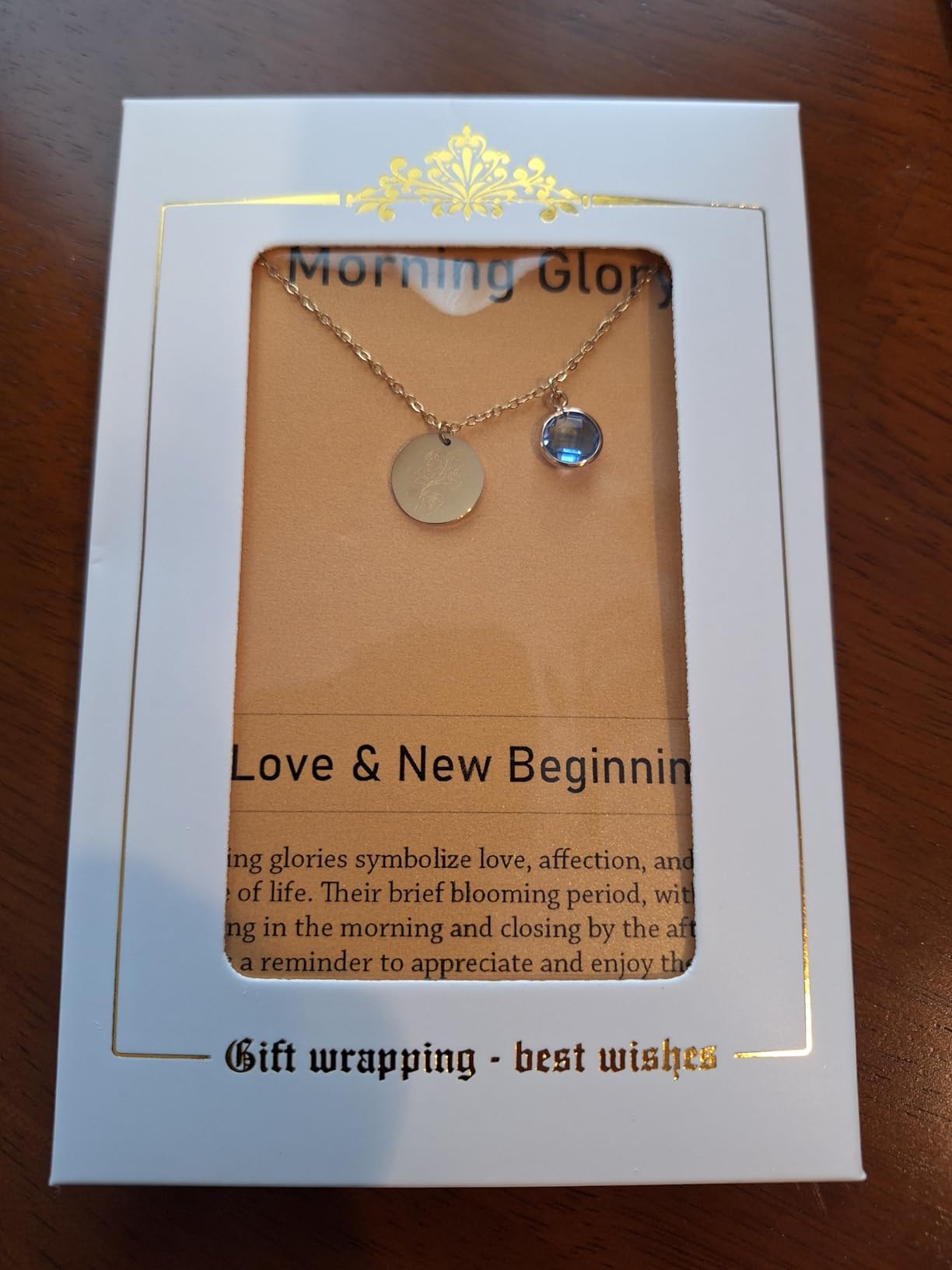 Dainty Birth Month Flower Charms Birthstone Necklace for Women Birthday Gifts,14k Gold Plated Personalized Floral Jewelry Gift for Her customer photo 1