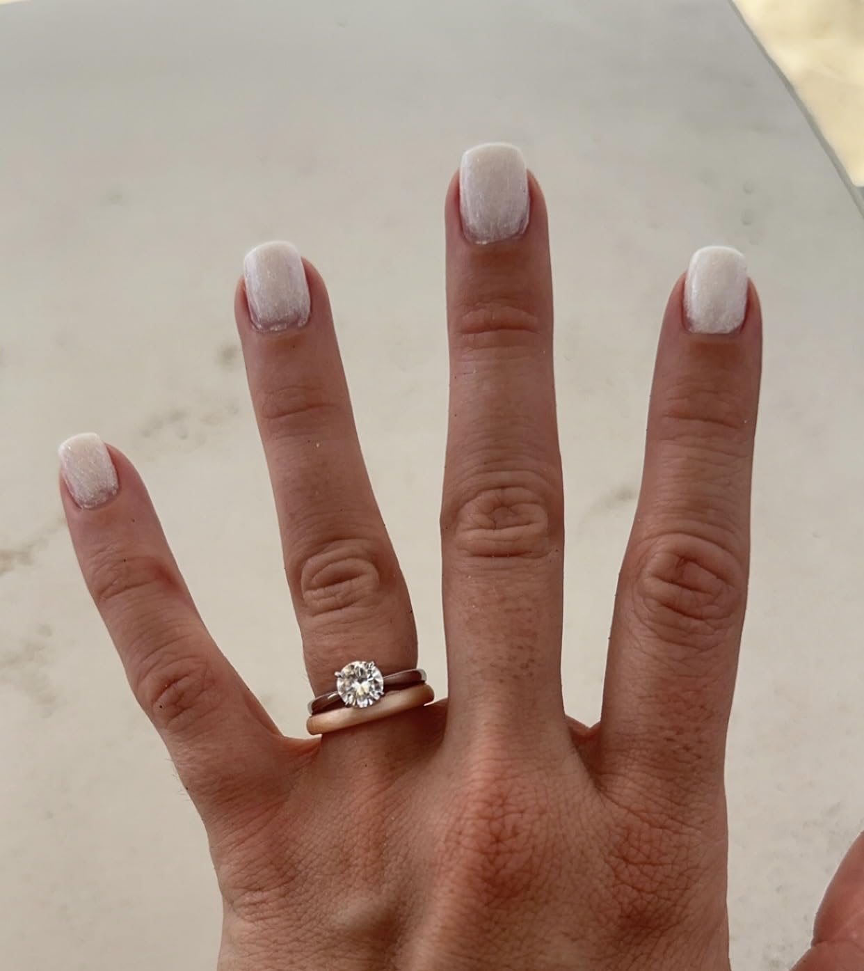 Moissanite Engagement Rings for Women, Promise Rings 925 Sterling Silver with 18K Yellow/White Gold Plated, D Color VVS1 Wedding Band Moissanite Ring customer photo 1