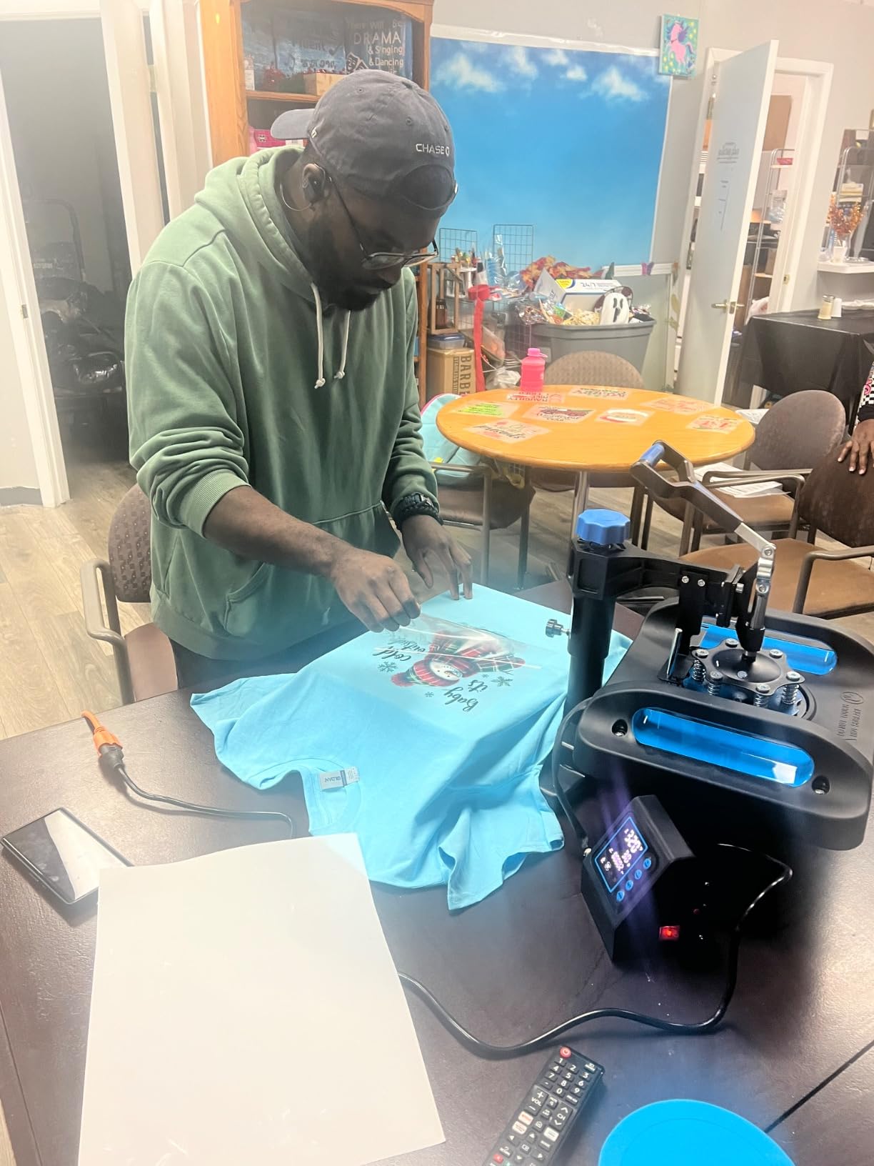 Leomru 5 in 1 Heat Press Machine, Sublimation Heat Press 12x15 inch Industrial T Shirt Pressing Machine, 360-Degree Swing Away Heat Transfer Machine Multifunction Combo for T-Shirt Mugs at Cap customer photo 2
