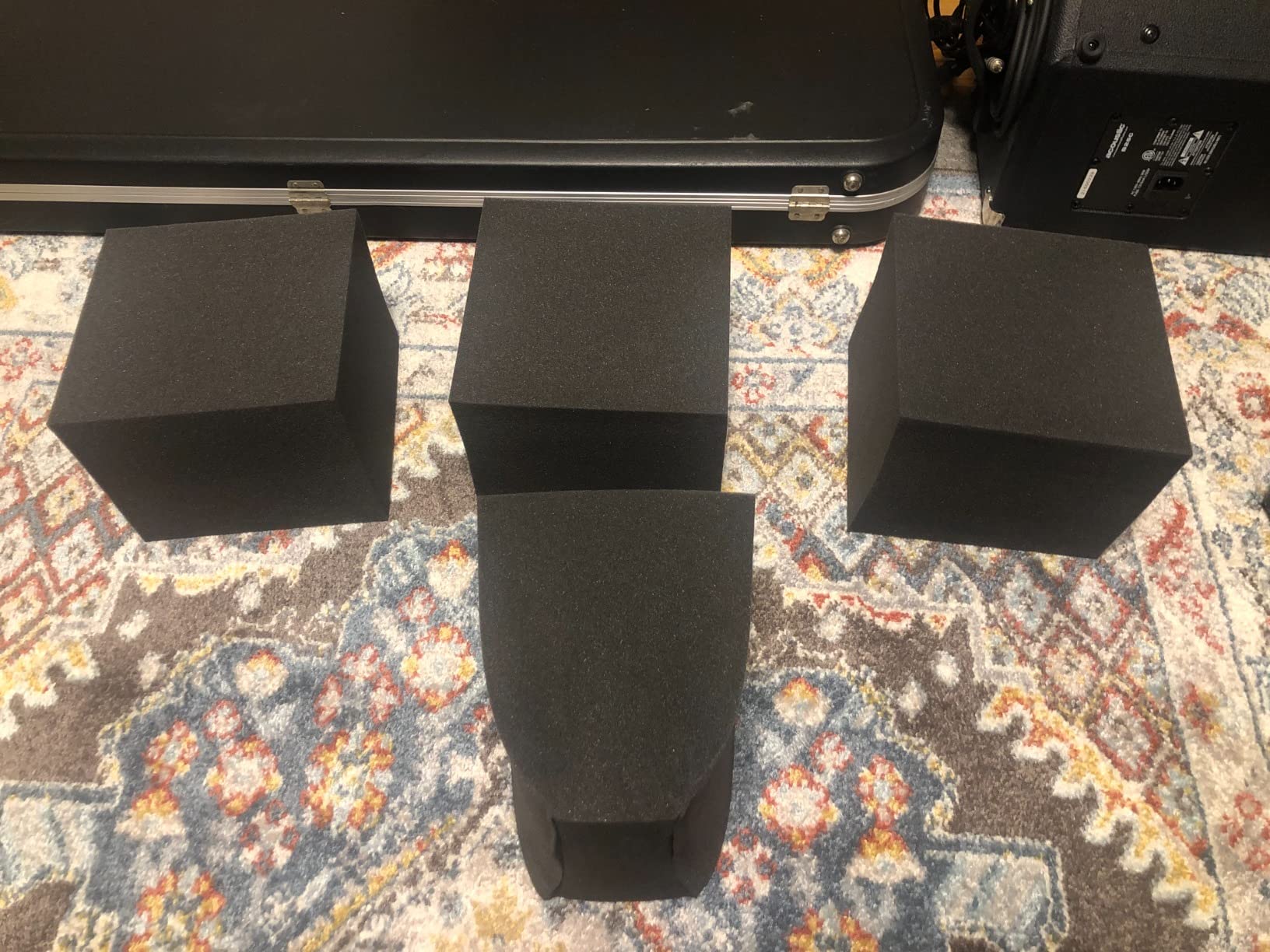 Bass Traps Acoustic Foam Corner, 11.8 x 11.8 x11.8 Inches Large Corner Bass Trap Acoustic Cubes, Acoustic Panels Sound Absorbing customer photo 2