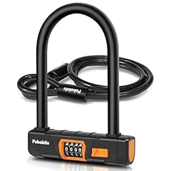 Bike Locks Heavy Duty Anti Theft, Combo Bike U Lock, 4-Digit Resettable Combination E-Bike Large U Shaped Lock with 5Ft Steel Cable for Electric Bike, Bicycle, Escooter, Motorcycle,Door customer photo 1