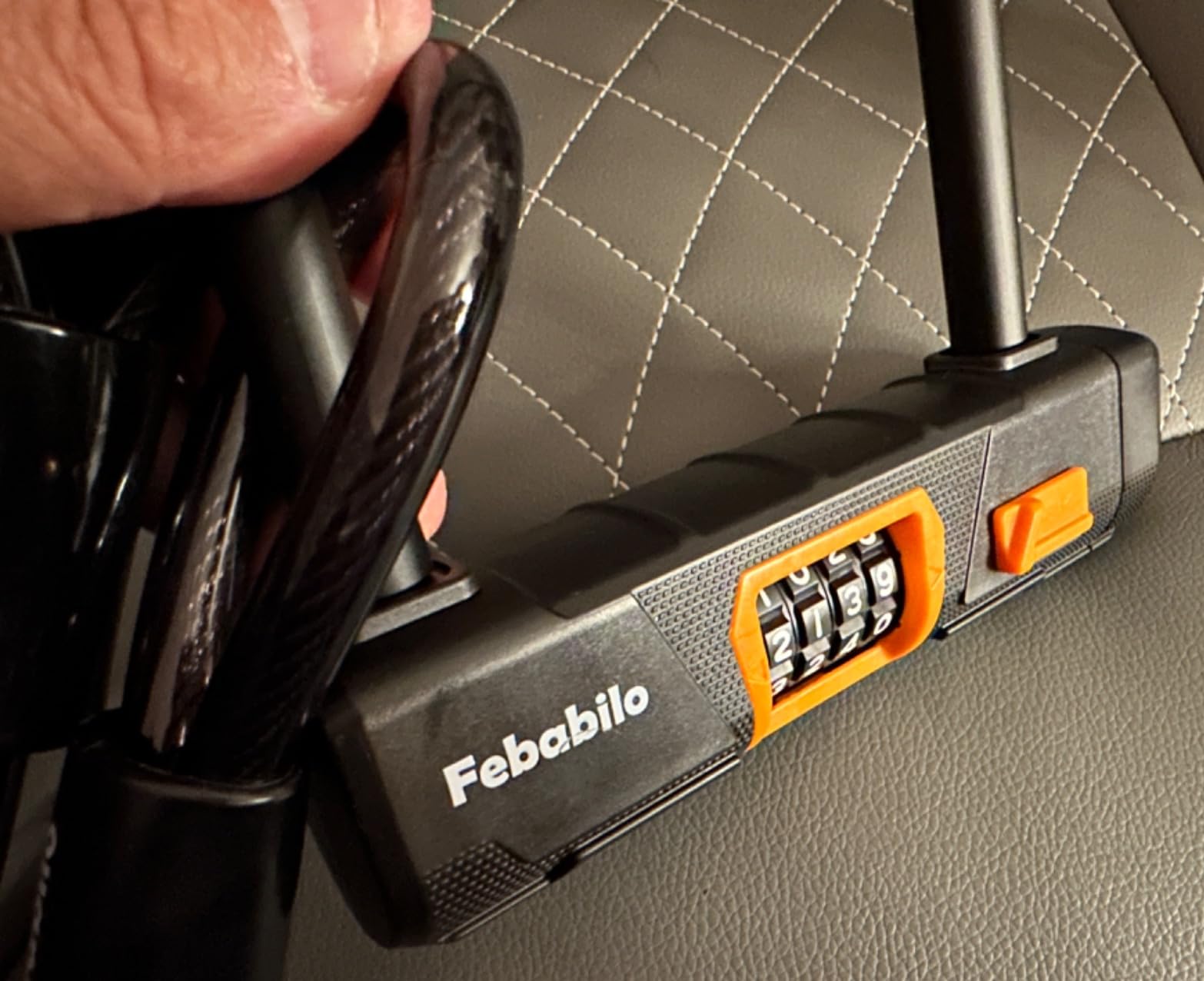 Bike Locks Heavy Duty Anti Theft, Combo Bike U Lock, 4-Digit Resettable Combination E-Bike Large U Shaped Lock with 5Ft Steel Cable for Electric Bike, Bicycle, Escooter, Motorcycle,Door customer photo 2