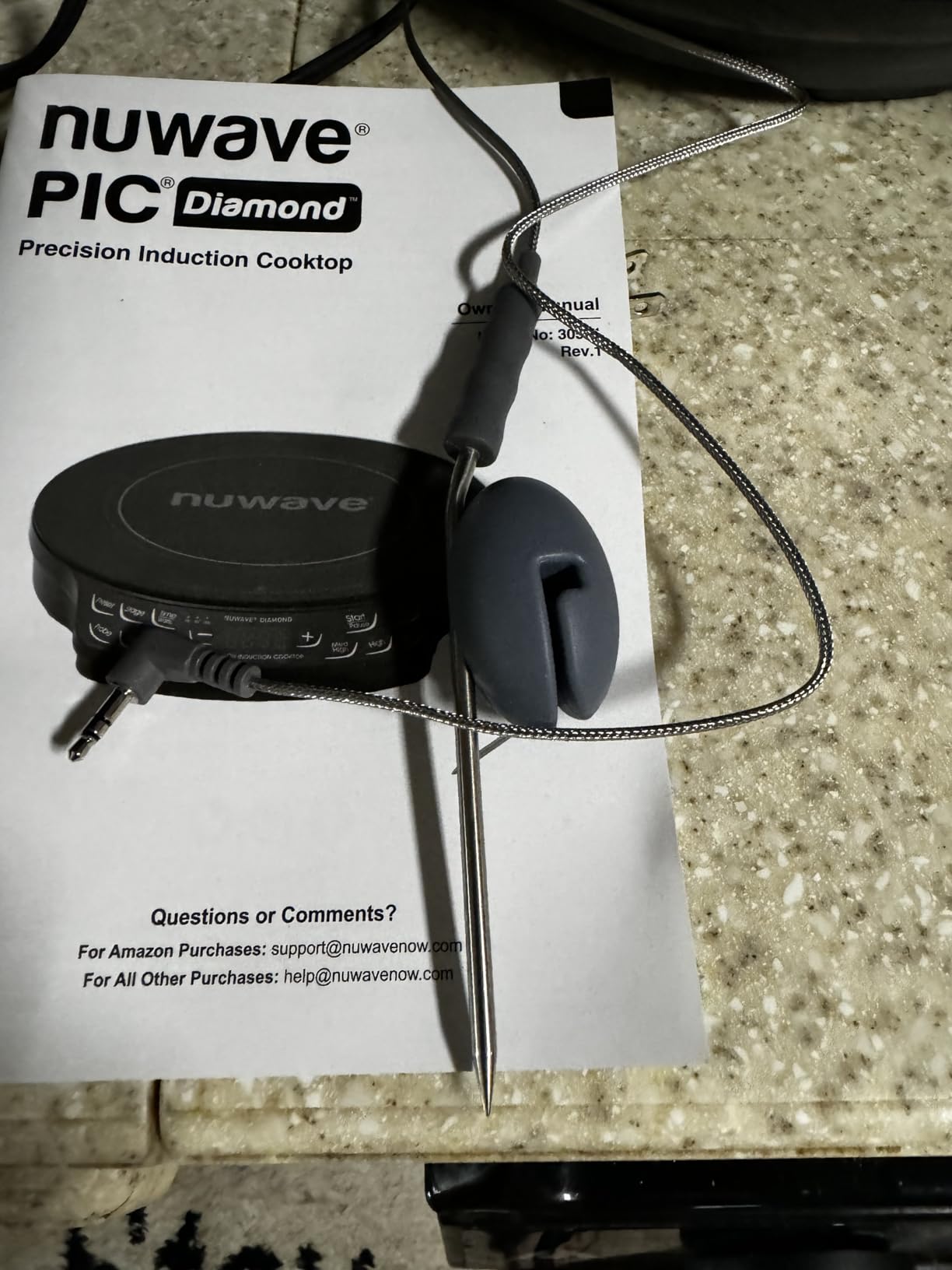 Nuwave Diamond Induction Cooktop, New & Improved Electric Burner with Probe | 91 Temps 50°F to 500°F, 6.5