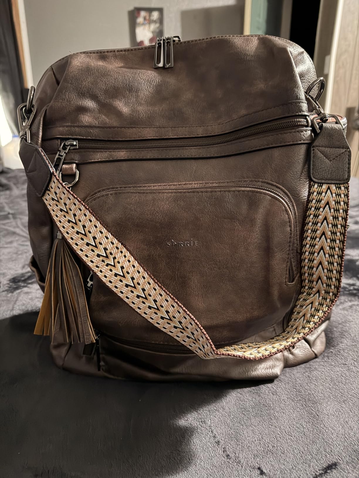 Shrrie Vegan Leather Laptop Backpack for Women 15.6 inch Work Backpack Fashion Travel Backpack Purse for Travel College Work customer photo 1