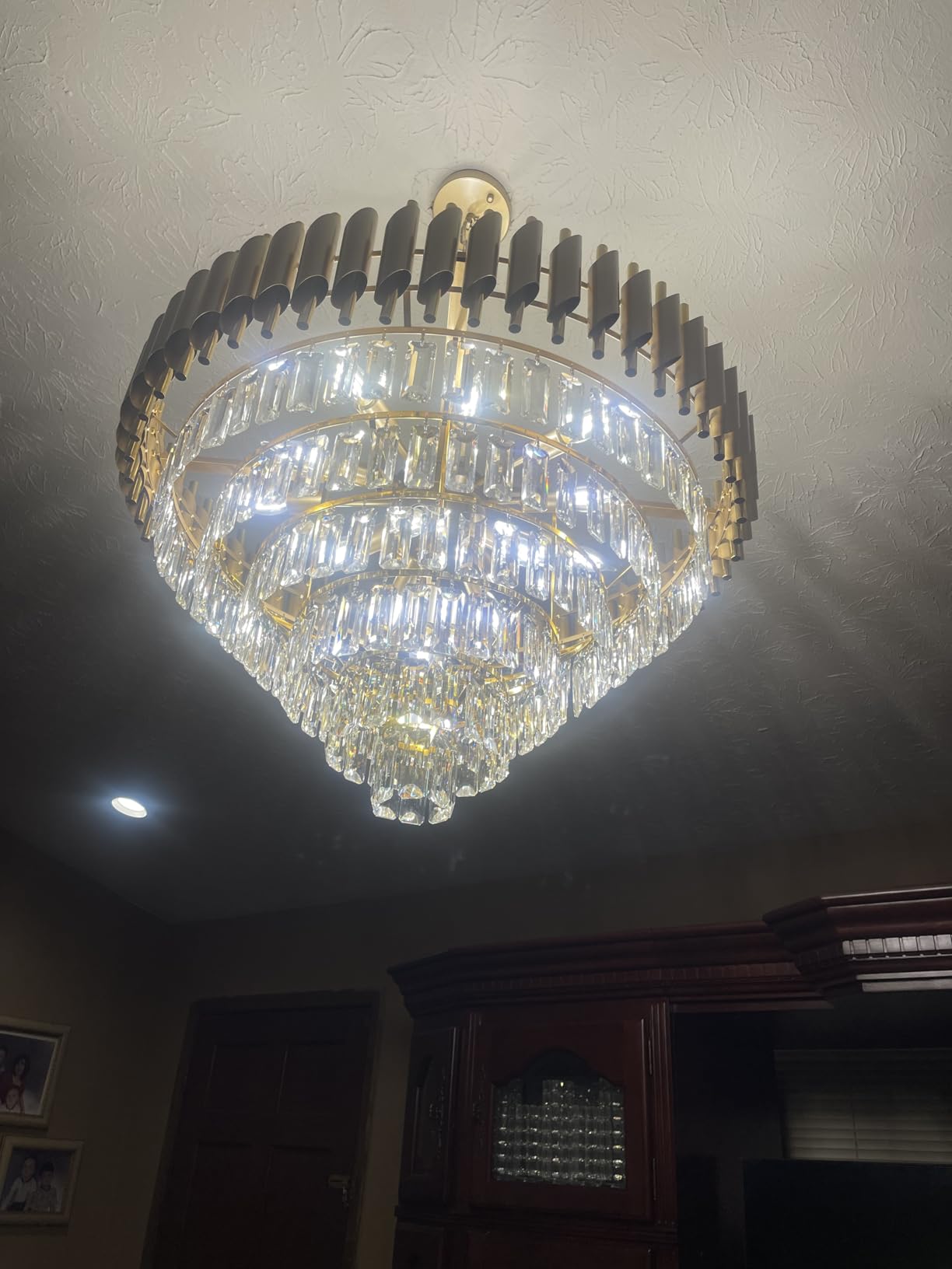 10-Light Large Crystal Chandelier 24