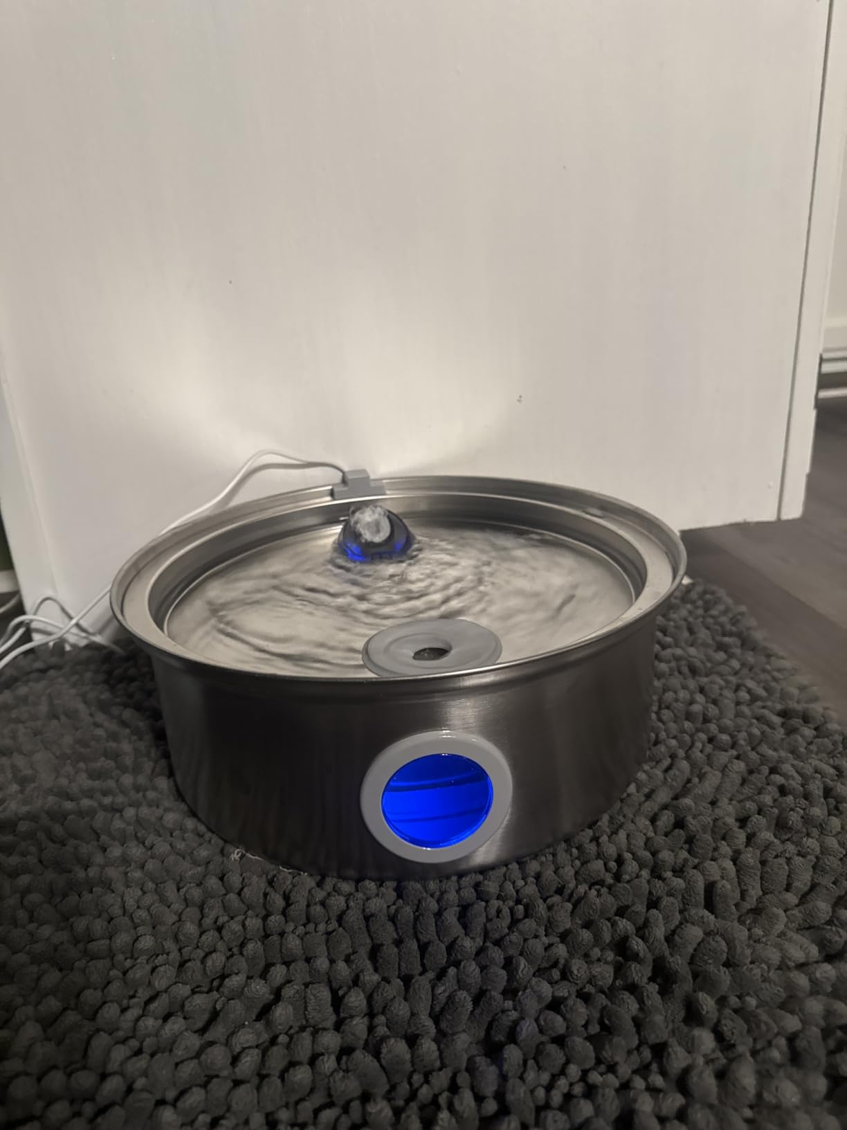 oneisall Dog Water Fountain, 7L/230oz/1.8G Quiet Dog Fountain Water Bowl, Stainless Steel Dog Water Fountain with Visual Water Level&Triple Filtration for Large Medium Small Breed Dogs Pets | 25db Quiet Design,304 Stainless Steel,Contain 5 Set Filters,Visual Water,5-Layer Filtration,Fit for Living Room Kitchen customer photo 1