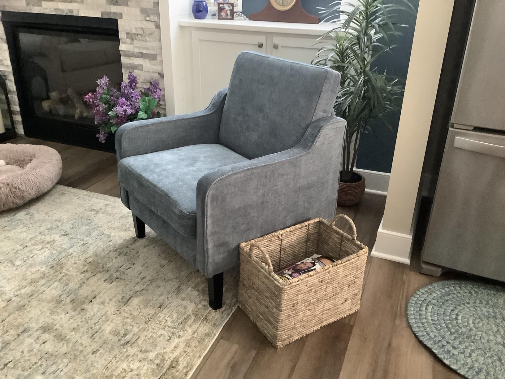 VINGLI Accent Chair for Living Room Chairs Light Brown Reading Chair for Bedroom Scooped Arm Chair Mid Century Modern Accent Chairs Upholstered Comfy Chair for Apartment, Waiting Room customer photo 1