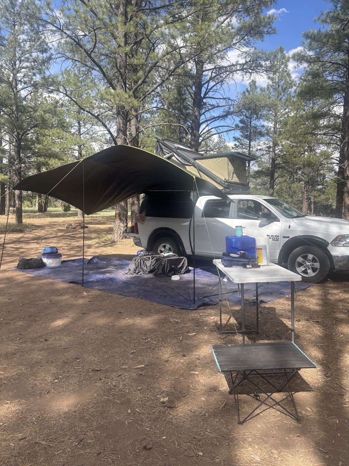 TIMBER RIDGE 19x9.8ft Retractable Vehicle Awning with Blackout Coating Roof Rack Pull-Out Sun Shade Overland Camping, Waterproof Sun Shelter for Car/Truck/Jeep/SUV/Van Green customer photo 2