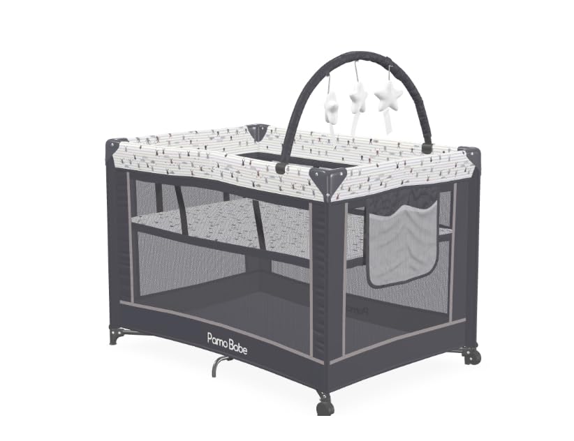 Pamo Babe Foldable Portable Baby Playard Crib for Toddlers, Foldable portable playard, lightweight crib with compact storage for travel & outdoor use customer photo 1