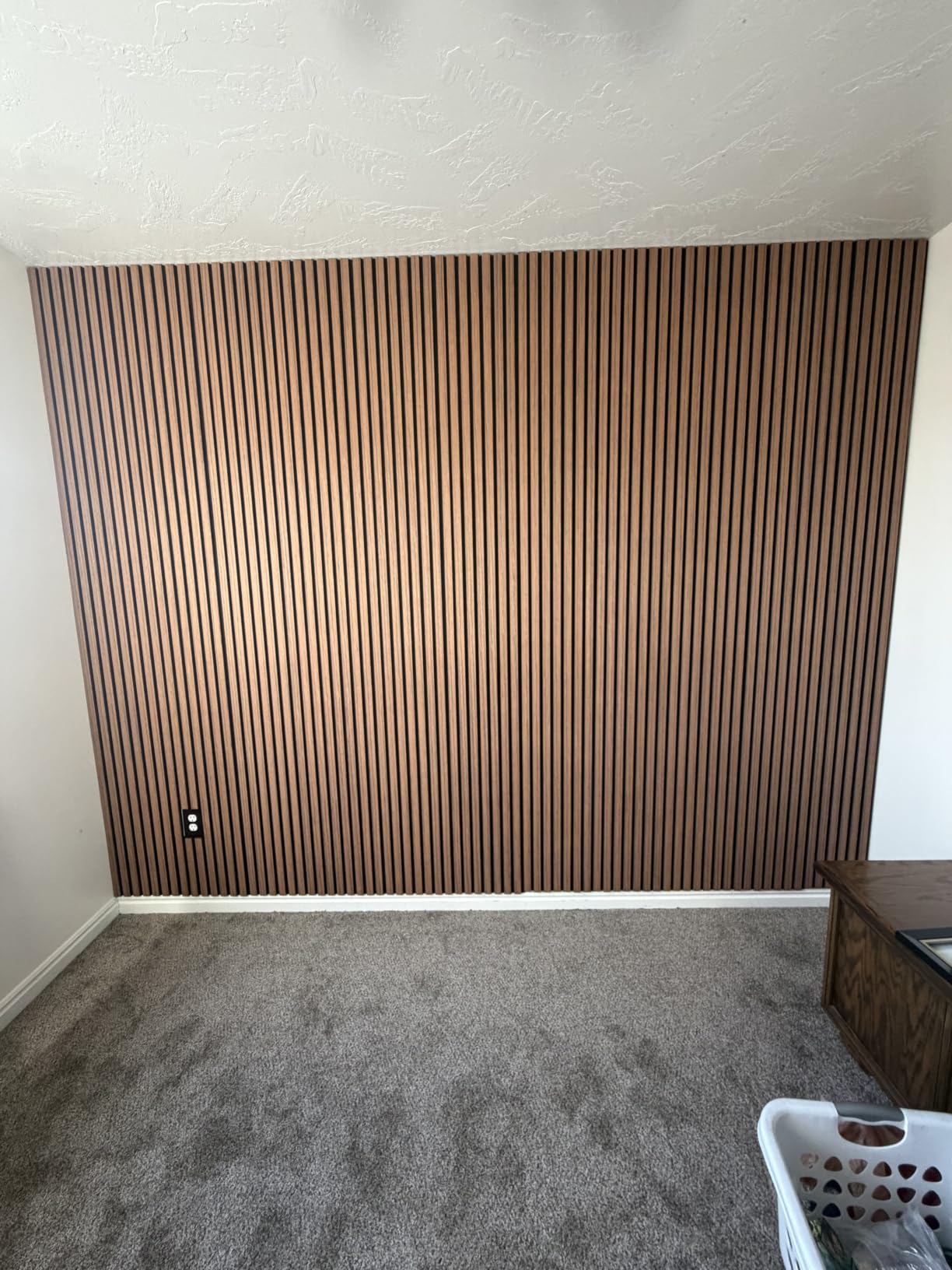 Avana Acoustic Wood Wall Panels - 93.2x11.25 Inch Panels - Fits 94x12 Layout - Rustic Walnut Acoustic Panels 4 PCs - Wall Panels For Interior Wall Decor For Homes, Offices - Durable Wood Panel For Wall customer photo 1