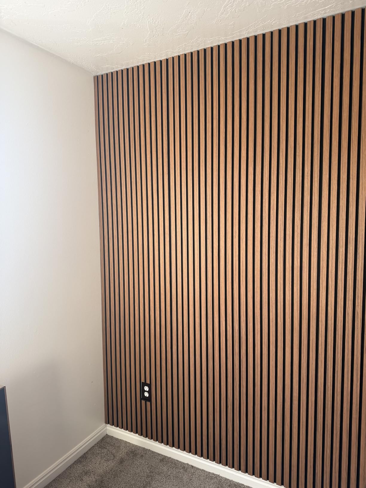 Avana Acoustic Wood Wall Panels - 93.2x11.25 Inch Panels - Fits 94x12 Layout - Rustic Walnut Acoustic Panels 4 PCs - Wall Panels For Interior Wall Decor For Homes, Offices - Durable Wood Panel For Wall customer photo 2