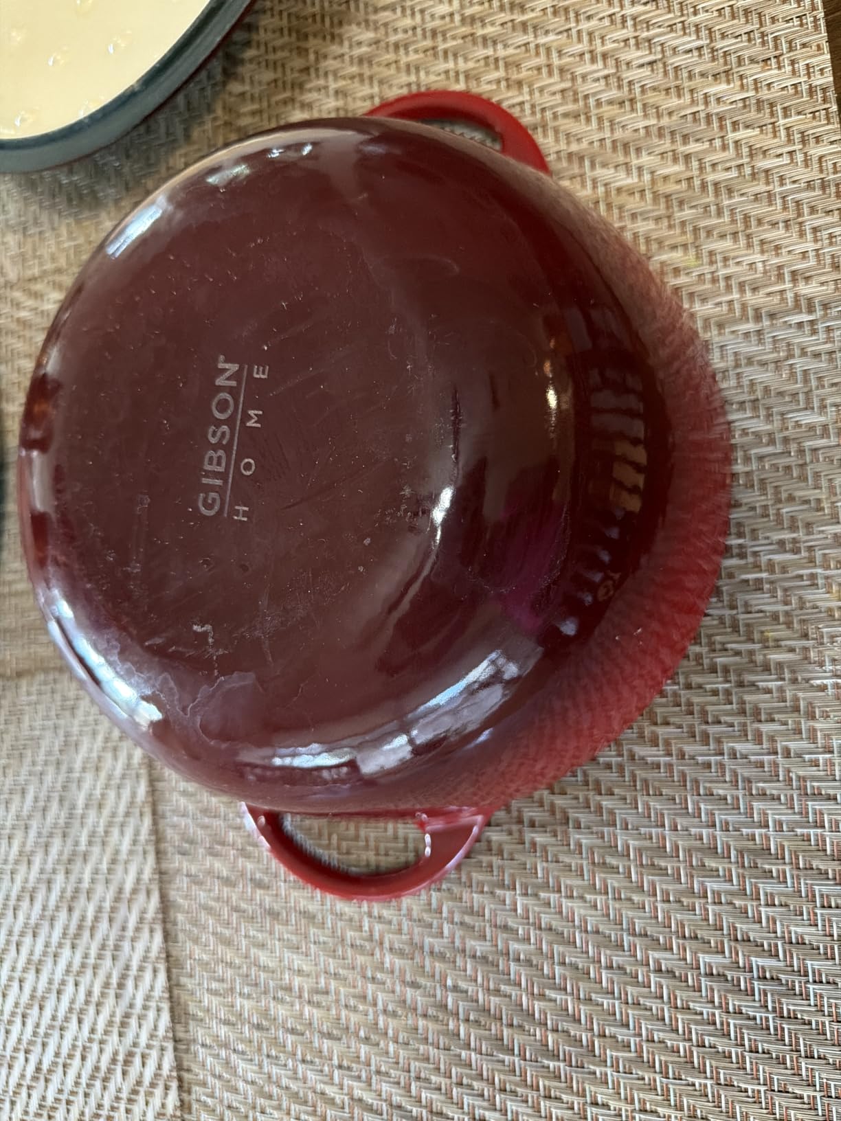 Gibson Home Addlestone 2.65 Quart Round Enamel Cast Iron Dutch Oven Pot With Lid, Gradient Red customer photo 1