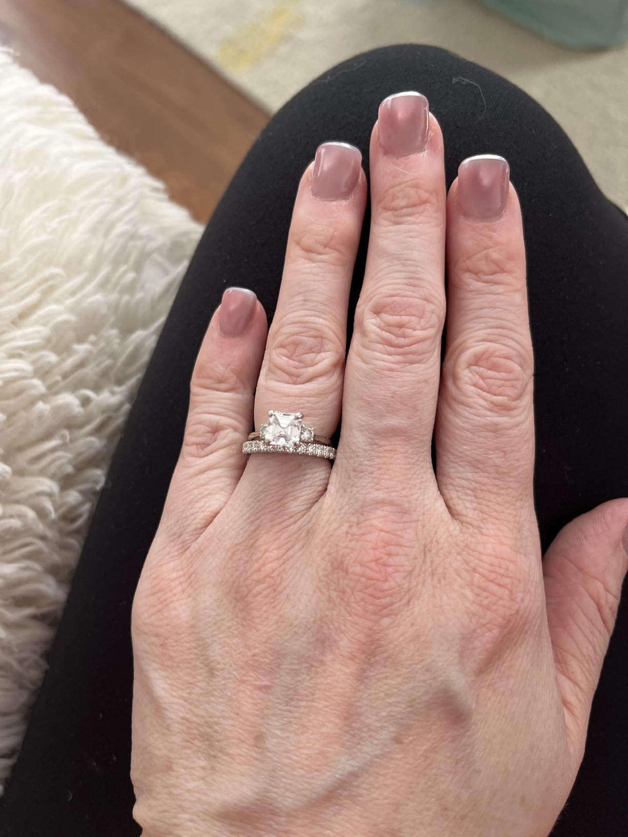 IMOLOVE Lab Grown Diamond Wedding Bands, 0.3-0.42 Carat, Eternity Rings in 18K White Gold & Sterling Silver Size 4-11 customer photo 1