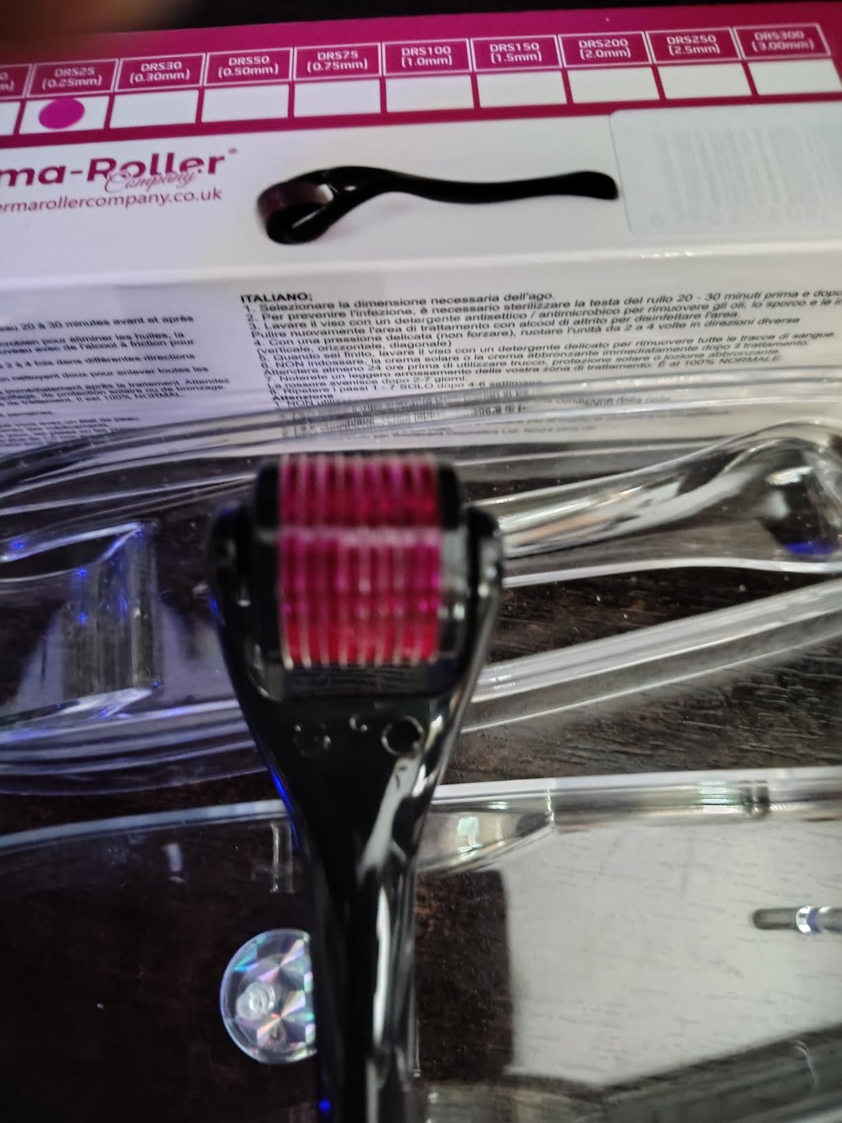 Boolavard Derma Roller Microneedle Roller for Face with 3 Different Size(0.2mm, 0.25mm, 0.3mm) Beard Roller, Hair Face Skin Micro Needle Face Roller Scalp Roller customer photo 2