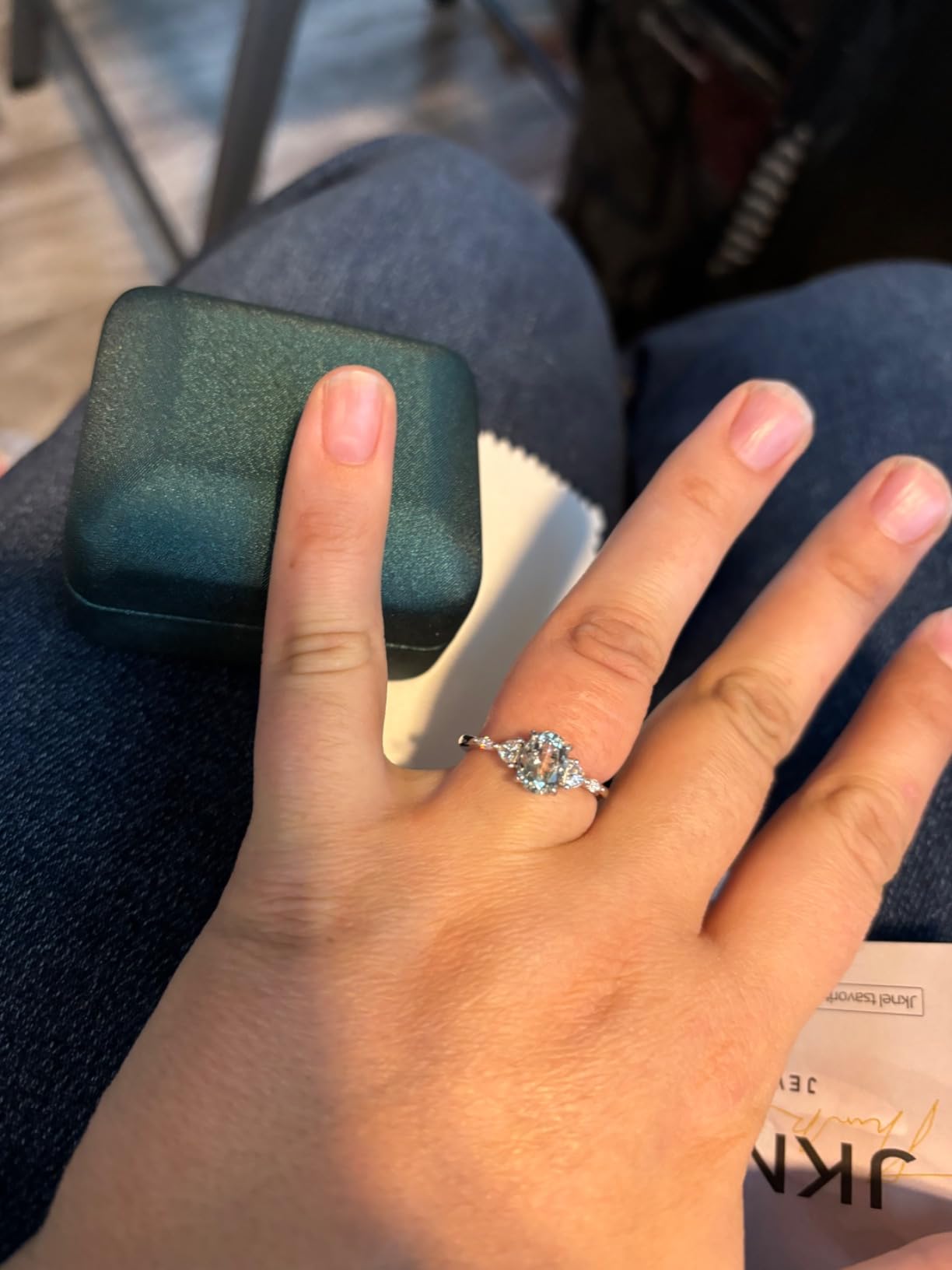 Engagement Ring for Women 14K Gold 925 Sterling Silver 1 1/2CT Oval Cut Monthly Birthstone Promise Wedding Ring Anniversary Christmas Valentine's Day Gift for Girlfriend Wife Mom Size 5 to 12 customer photo 2