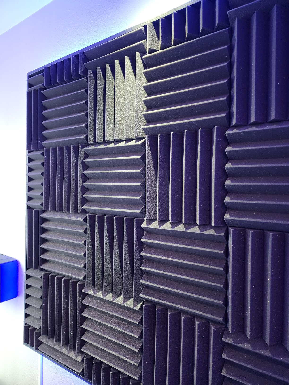 Foam Factory Inc 24 Pack Color Acoustic Foam Panel Studio Soundproofing Wedge Wall Tiles 12