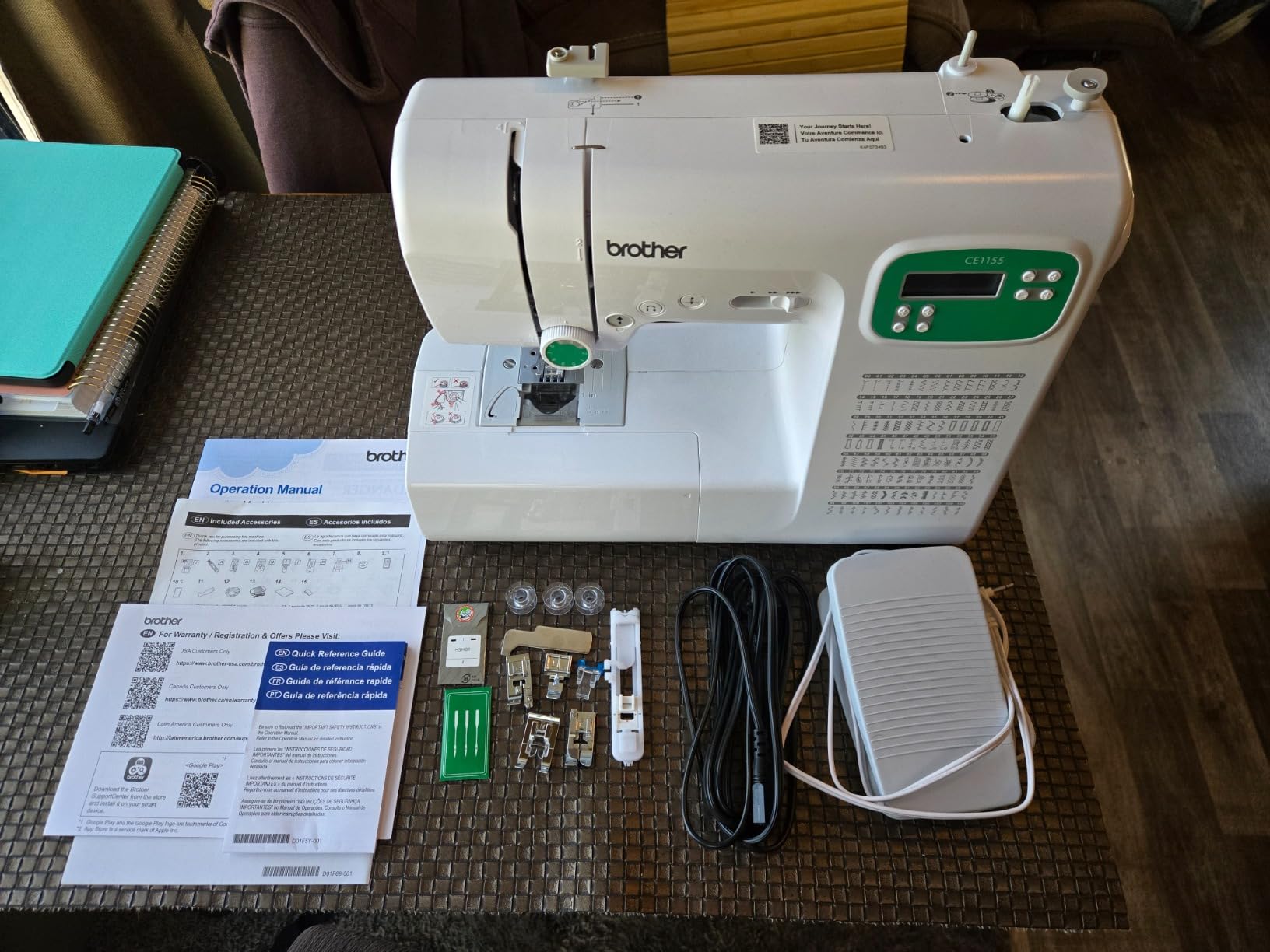 Brother CE1155 Computerized Sewing Machine with 100 Built-in Stitches, LCD Display, 8 Included Feet customer photo 2