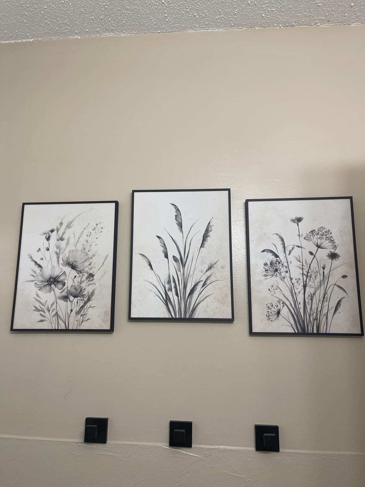 Framed Vintage Botanical Floral Wall Art for Bedroom, 4 Piece 11x14 In | Farmhouse wall decor, Flower pictures, Rustic retro paintings, Ready to hang canvas prints customer photo 2