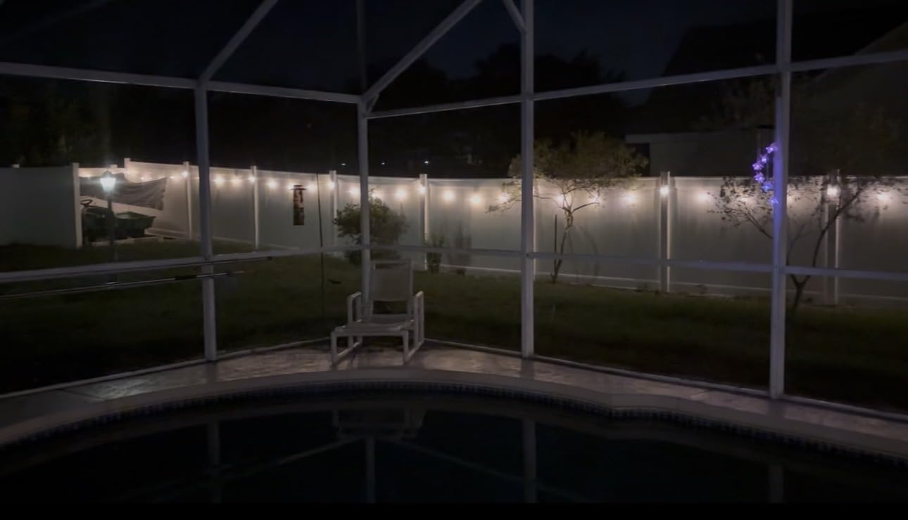 RTTY 200 FT Outdoor String Lights Patio Light for Outside, Waterproof G40 Shatterproof LED Bulbs, Dimmable Hanging Connectable Globe Lighting for Backyard, Cafe, Bistro, Market, Balcony, Porch, 2700K customer photo 1