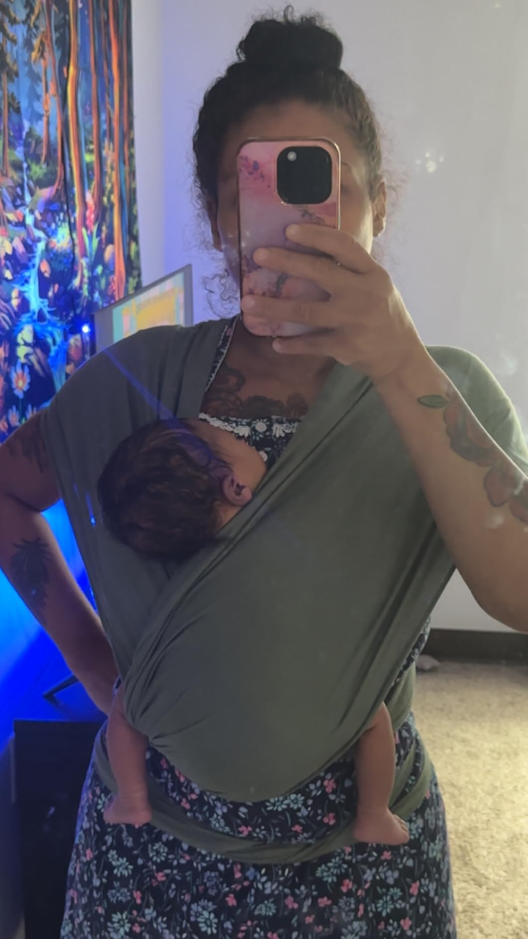 Solly Baby Wrap, Buttery-Soft Baby Carrier Newborn to Toddler 8-25 Lbs., Lightweight & Hands-Free Wrap, Breathable Summer Carrier, Baby Wearing & Postpartum Essential, New Mom Gift, Driftwood Stripe customer photo 2
