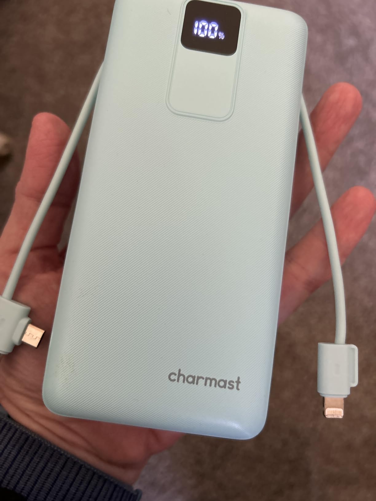 charmast Portable Charger Built-in Wall Plug & Cables, 20000mAh Power Bank | International Travel Battery Pack for iPhone 17/16/15 Samsung Android, Flight-Approved, 20W Fast Charging, 100-240V AC input customer photo 1