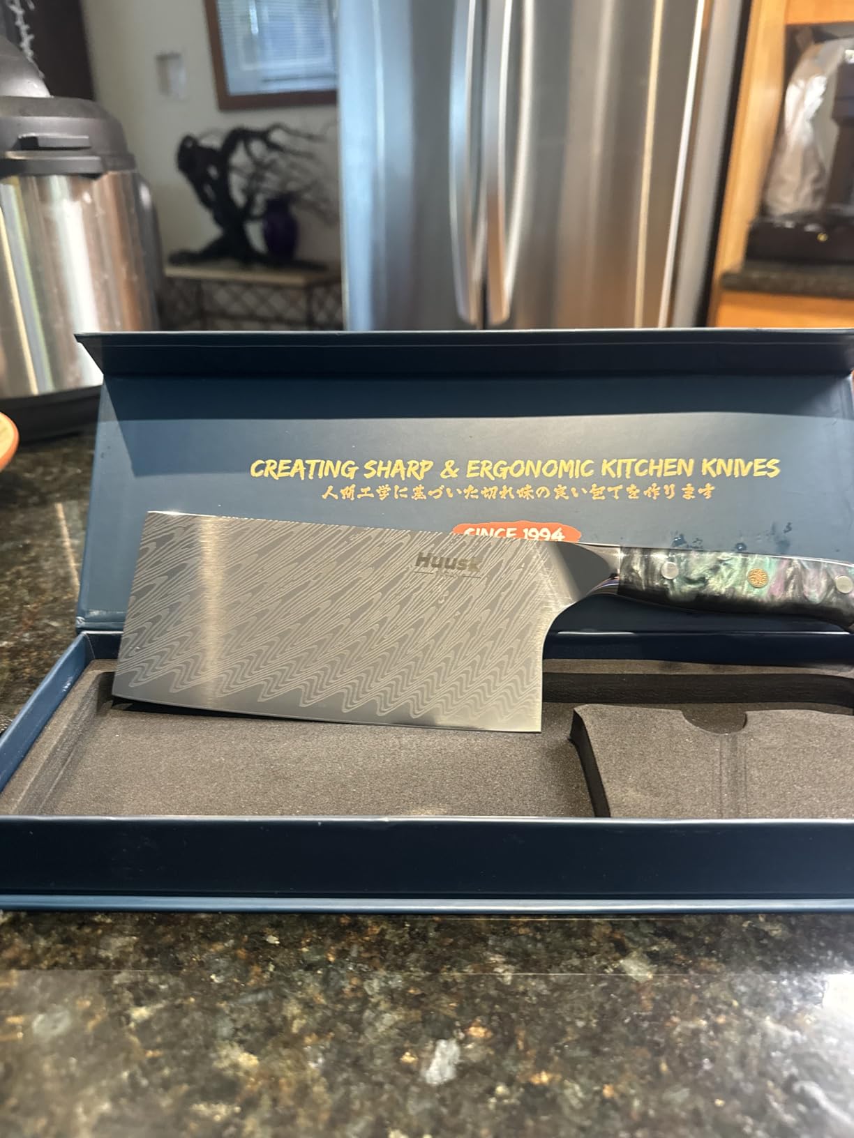 Huusk Japanese Santoku Knife 7