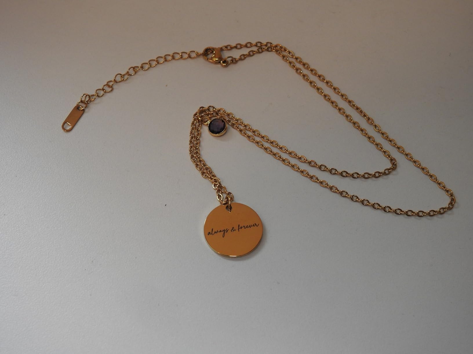 Birth Flower Necklaces for Women, 18K Gold Plated Birthstone Necklaces | Dainty Necklaces Trendy Handmade Birth Month Flower Jewelry Disc Coin Birthday Gifts for Women Girls Teens customer photo 1
