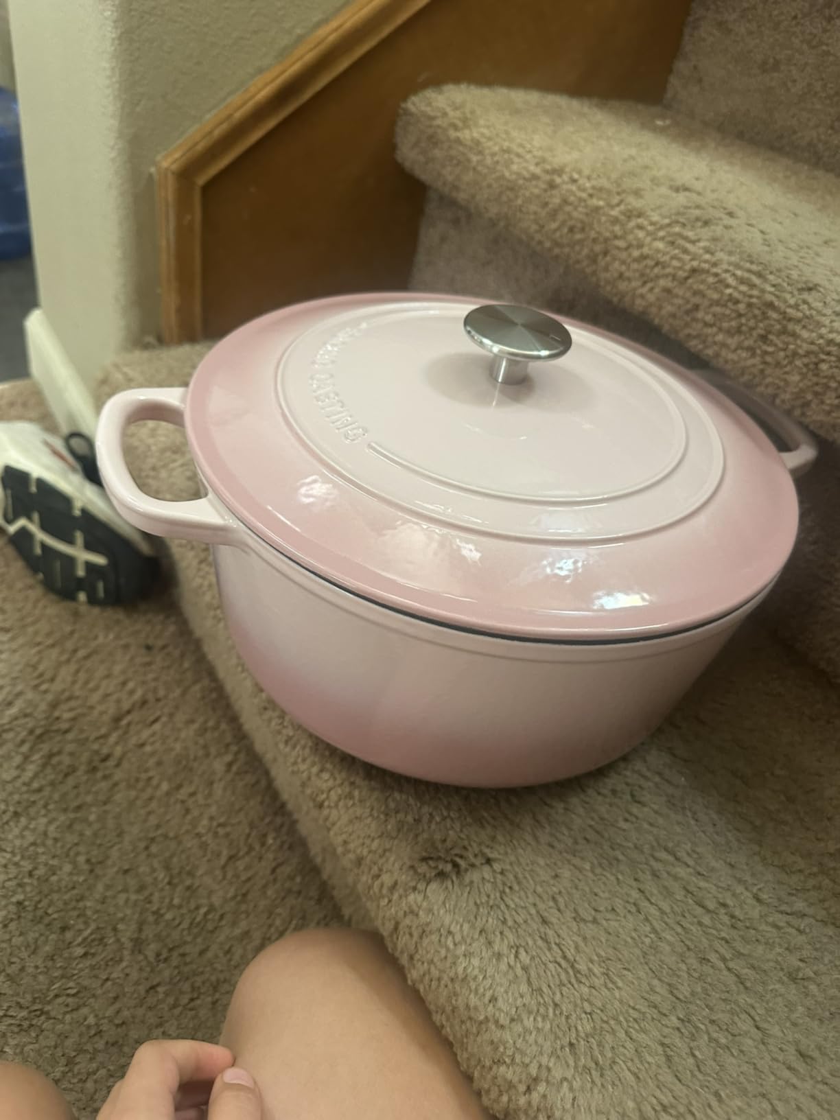 EDGING CASTING Enameled Dutch Oven Cast Iron Dutch Oven Pot with Lid, 5.5 Quart, Seasalt customer photo 2
