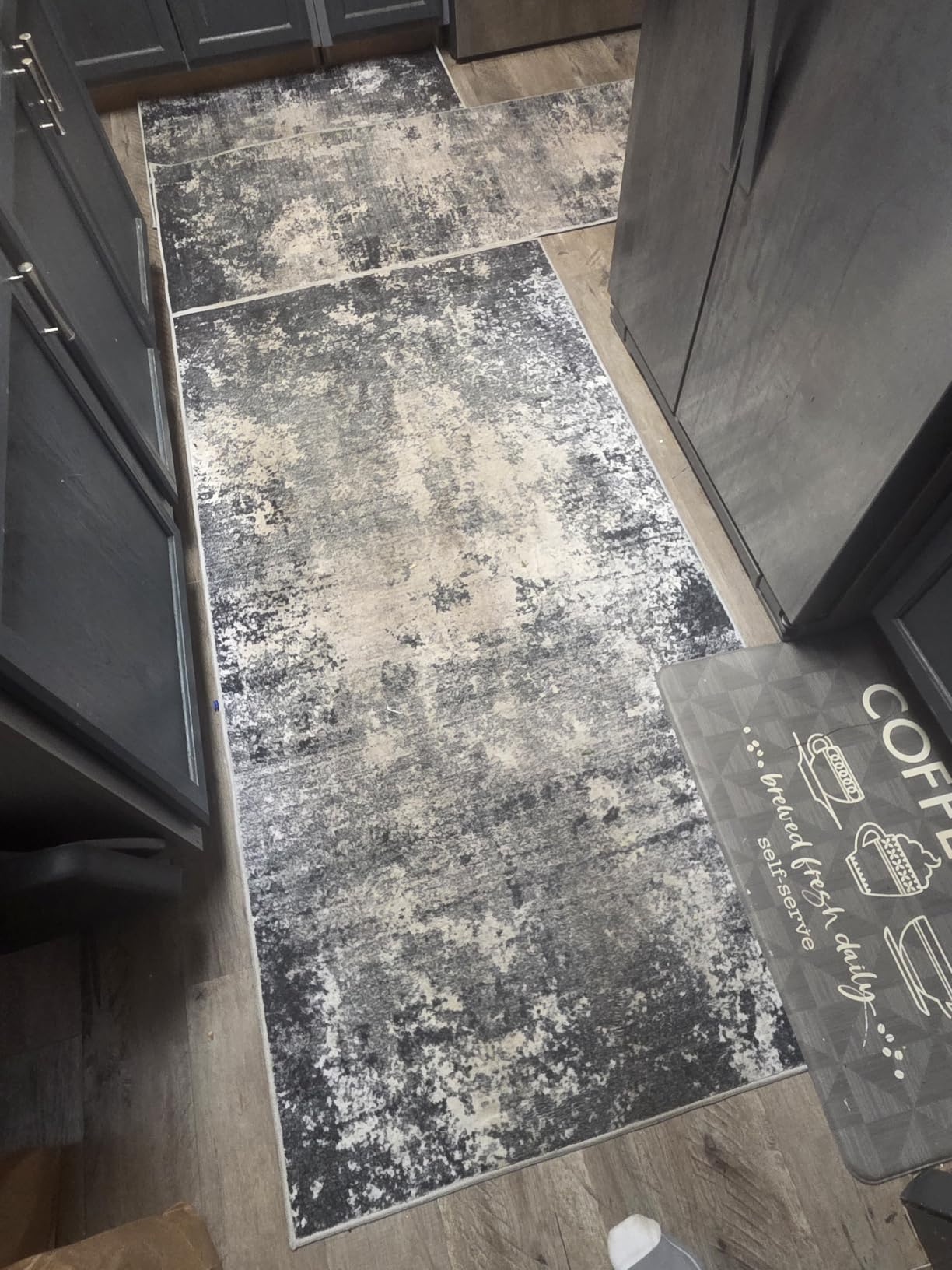 3x10 ft Long Hallway Runner Rug - Non-Slip Washable Kitchen Floor Rug with Rubber Backing, Modern Low Pile Thin Wide Carpet Runners for Bedroom, Entryway Indoor (Brown Beige,3x10) customer photo 1