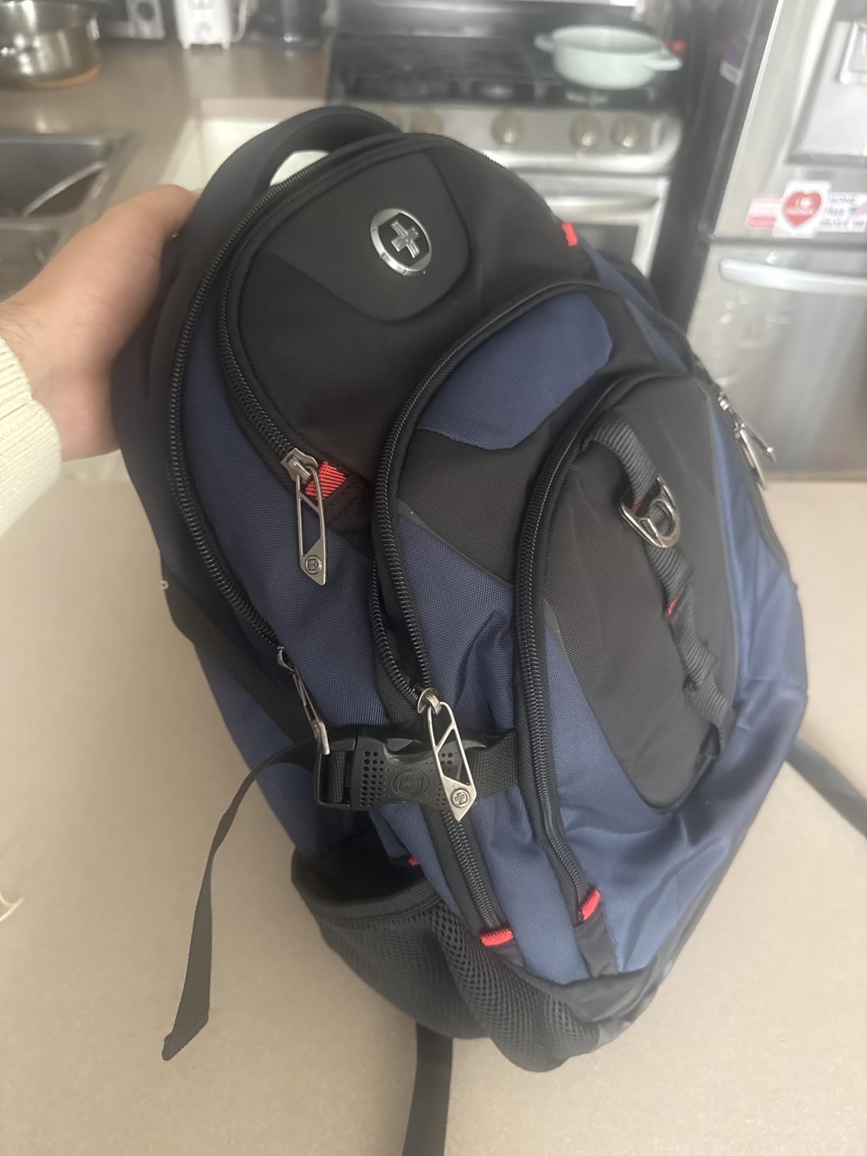 Swissdigital Design Travel Backpack for Men with Apple Find My, Laptop Backpack with USB Charging Port, RFID Protection customer photo 2