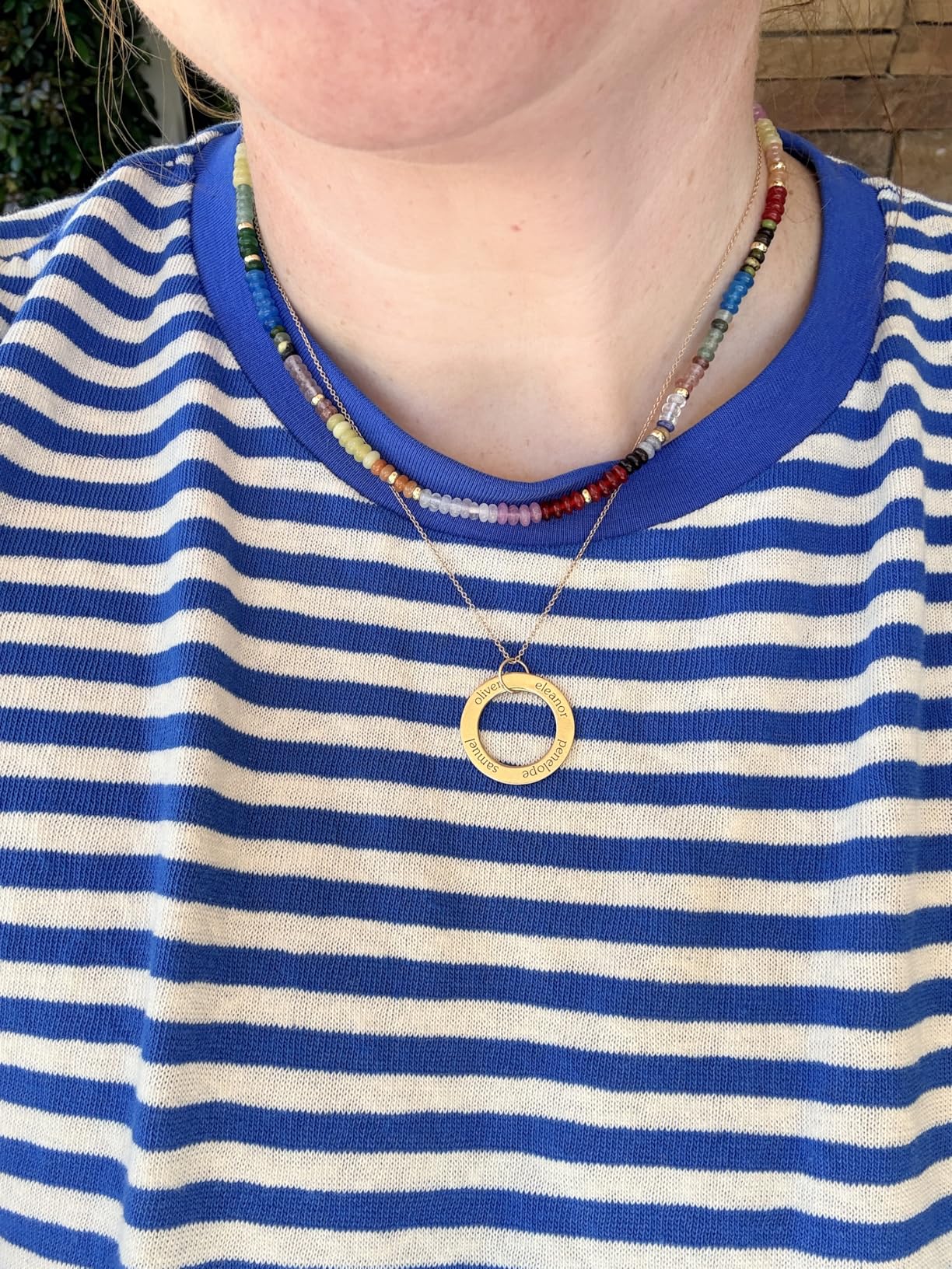 KELORIS PATH Beaded Necklace for Women, Colorful Gemstone Choker for Summer | 14K Gold Plated Chain, Natural Stone Handmade Adjustable Bead Necklace for Women, Waterproof Trendy Jewelry Gifts customer photo 1
