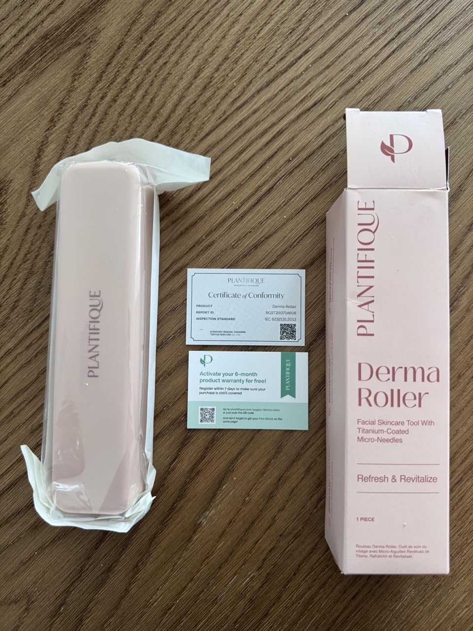 PLANTIFIQUE Derma Roller for Hair & Skin - Microneedling Face Roller, Grey | 0.25mm Titanium Fine Needles, Includes Protective Case customer photo 1