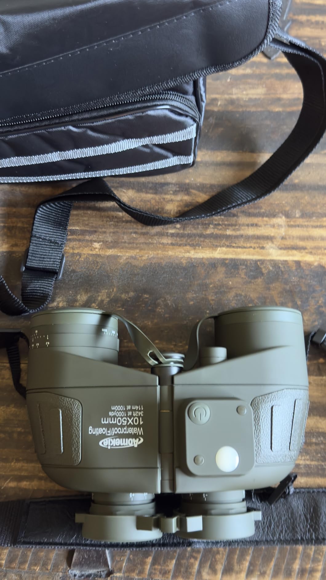 AOMEKIE 10x50 Waterproof Marine Binoculars for Adults with Rangefinder Compass BAK4 Prism FMC Lens for Birdwatching Hunting Boating customer photo 2
