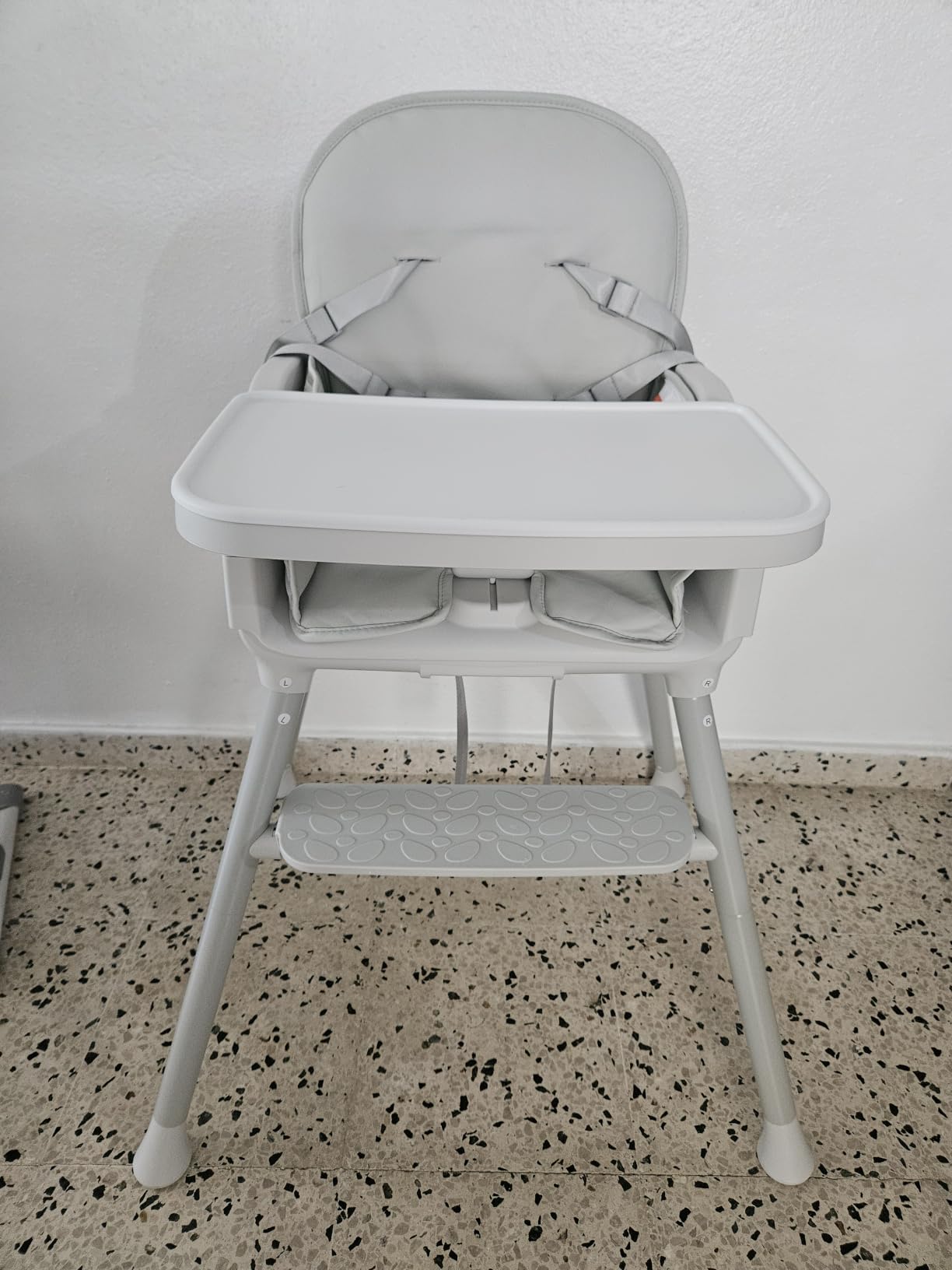 Obee Odee 3-in-1 Portable Baby High Chair for Babies and Toddlers, Convertible Easy Clean Infant Foldable Highchair with Adjustable Legs & Dishwasher Safe Tray, Beige customer photo 2