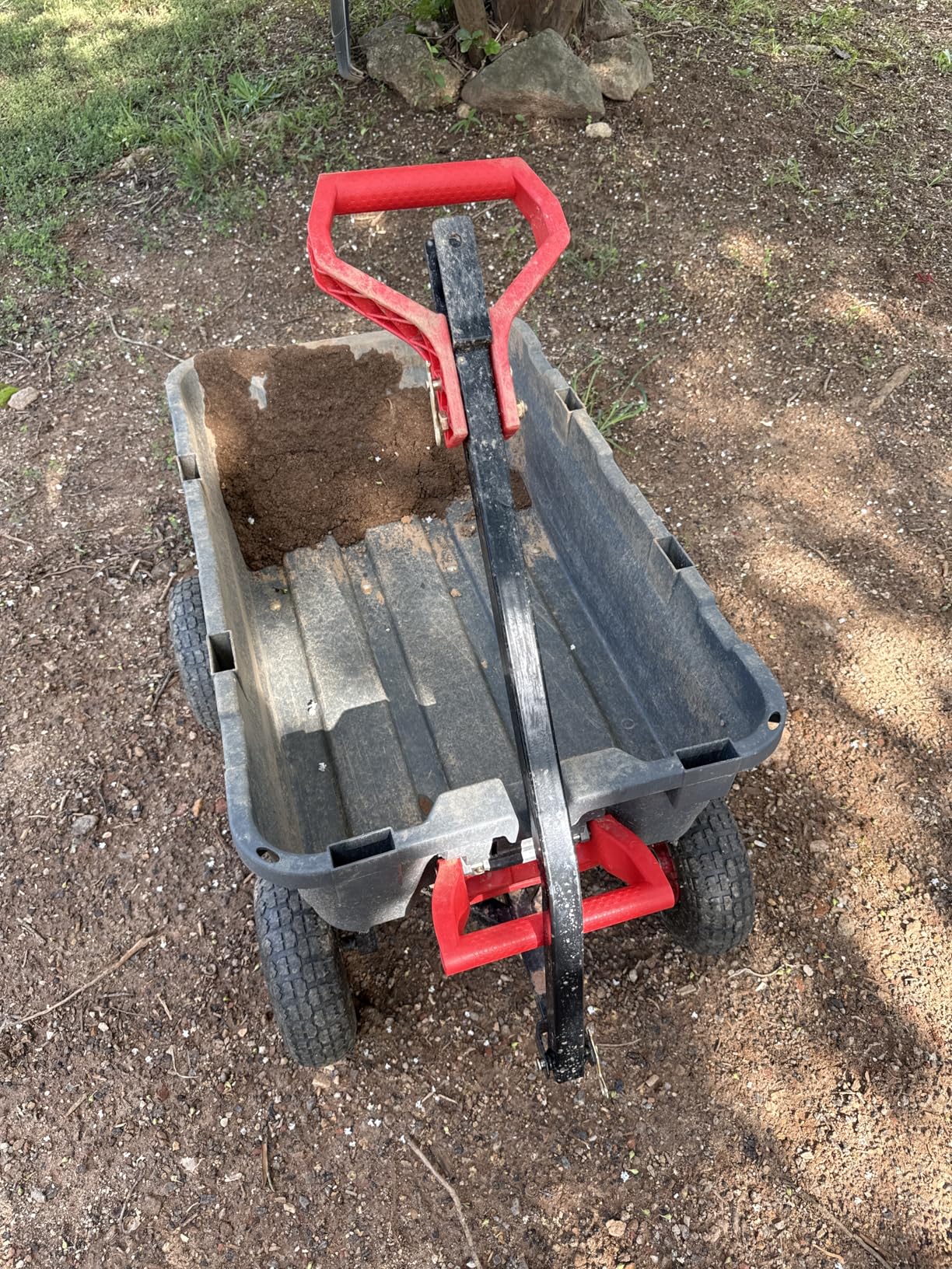 XtremepowerUS 2-in-1 Convertible Handle Heavy Duty Garden Cart Dump Wagon Utility 800-Pound Dump Cart Utility Cart for Yard, Farm 10