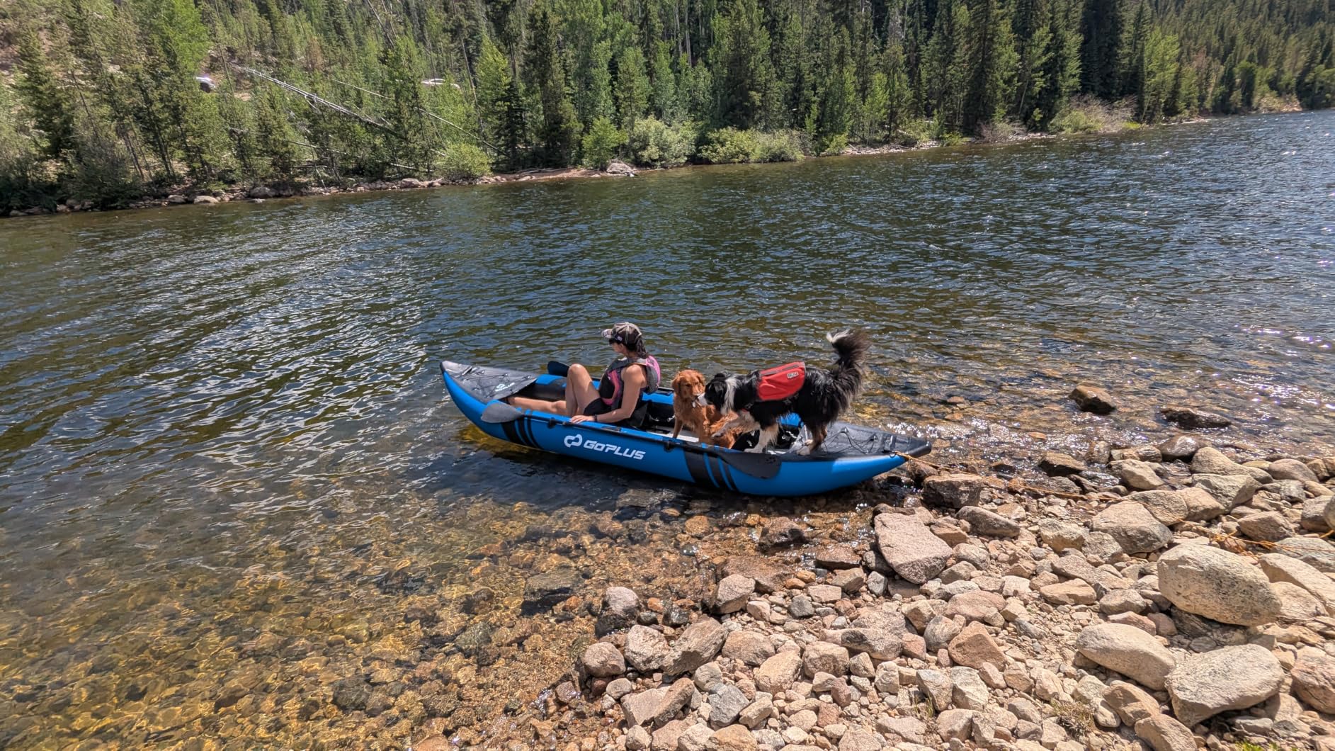 Goplus Tandem Inflatable Kayak, 12.5FT 2-Person Kayak for Adults w/507 LBS Weight Capacity customer photo 1