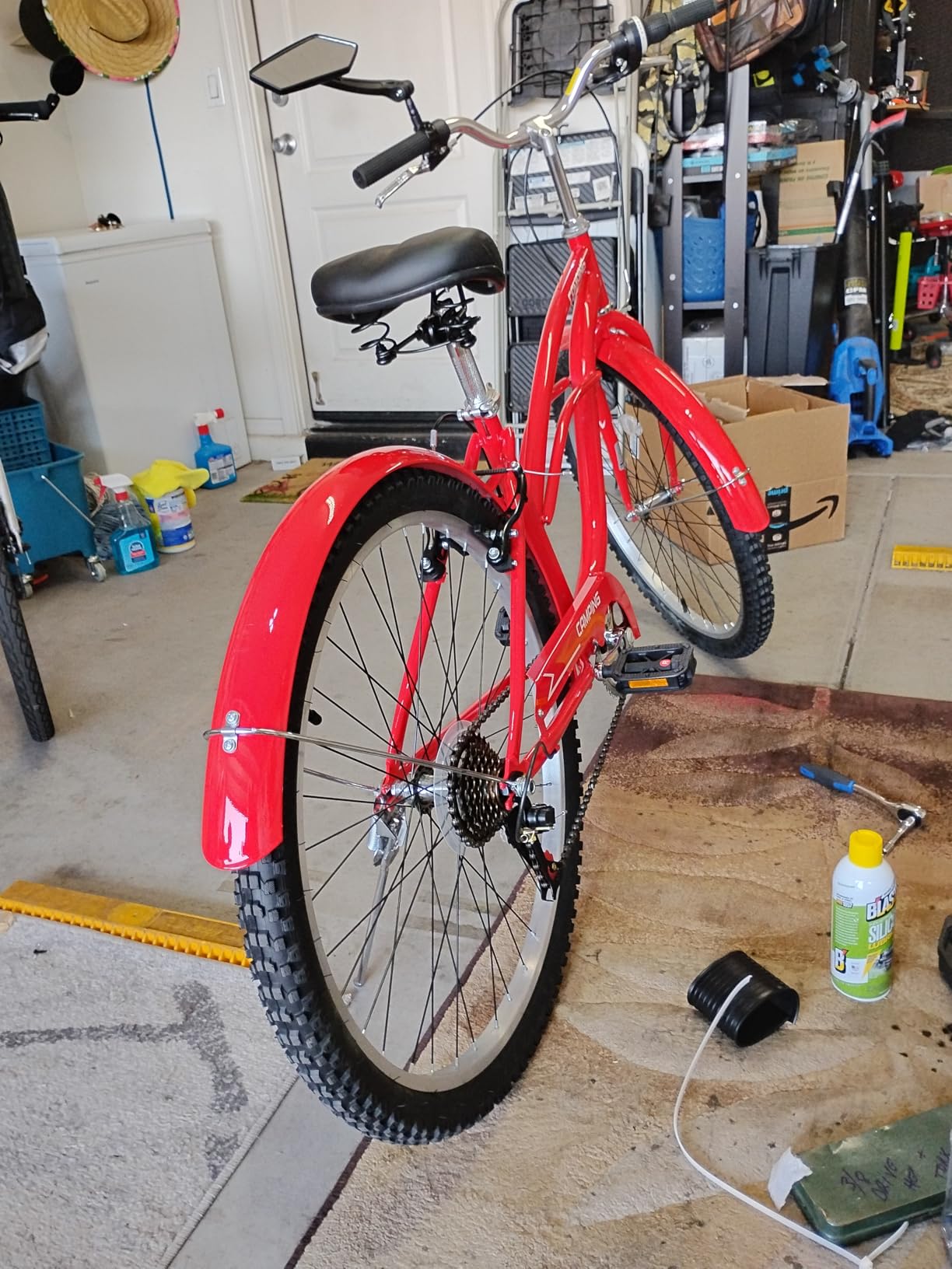 Women Bike, 26 Inch Beach Cruiser Bike, 7 Speed Commuter Bicycle with Ergonomic Upright Frame, Full Front & Rear Fenders customer photo 1