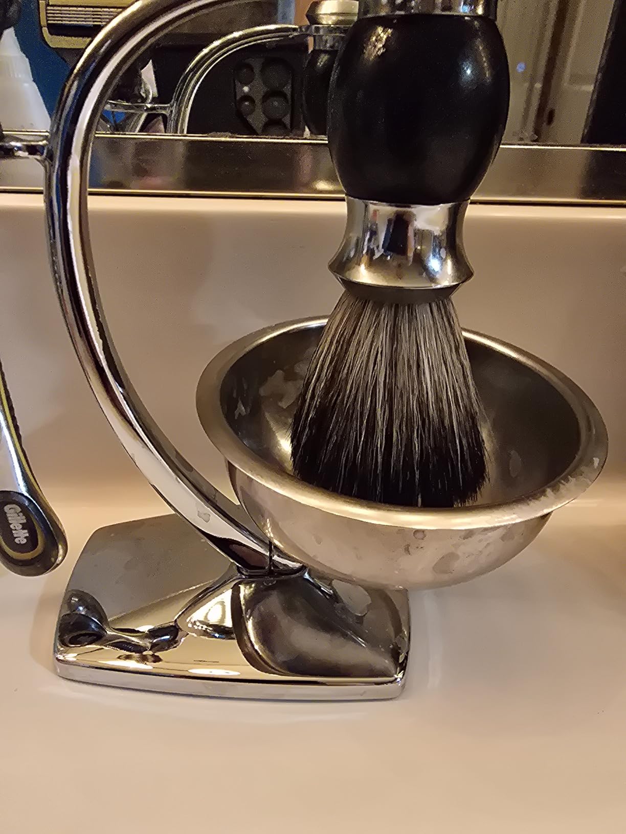 DEBETOOL Pure Badger Hair Shaving Brush and Bowl | Premium Shaving Brushes for Men, Exfoliating Wet Shave Gift for Father's Day customer photo 1