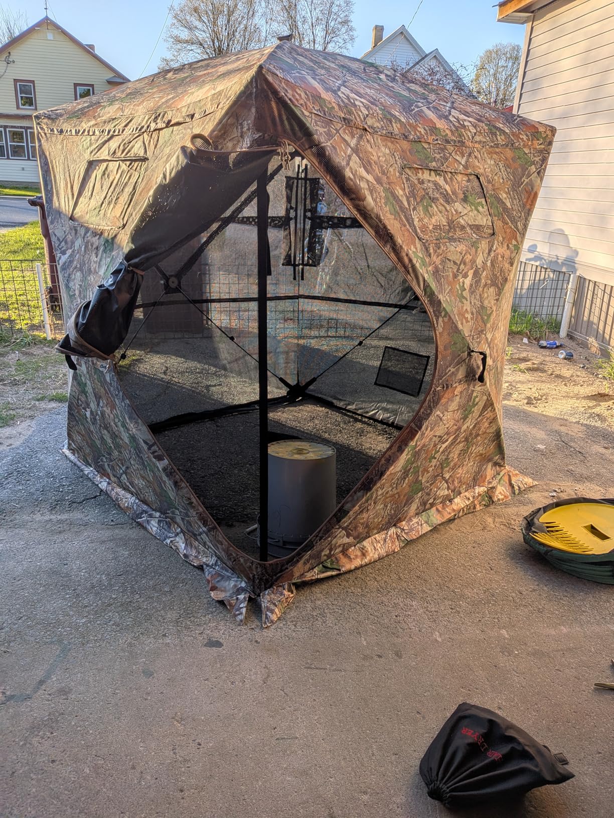 360 Degree See Through Hunting Blind, Pop Up Ground Blind | 2-3 Person & 3-4 Person Hunting Blind for Hunting Deer and Turkey, with Diamond-Shaped Door, Mud Flap and Portable Carry Bag customer photo 1