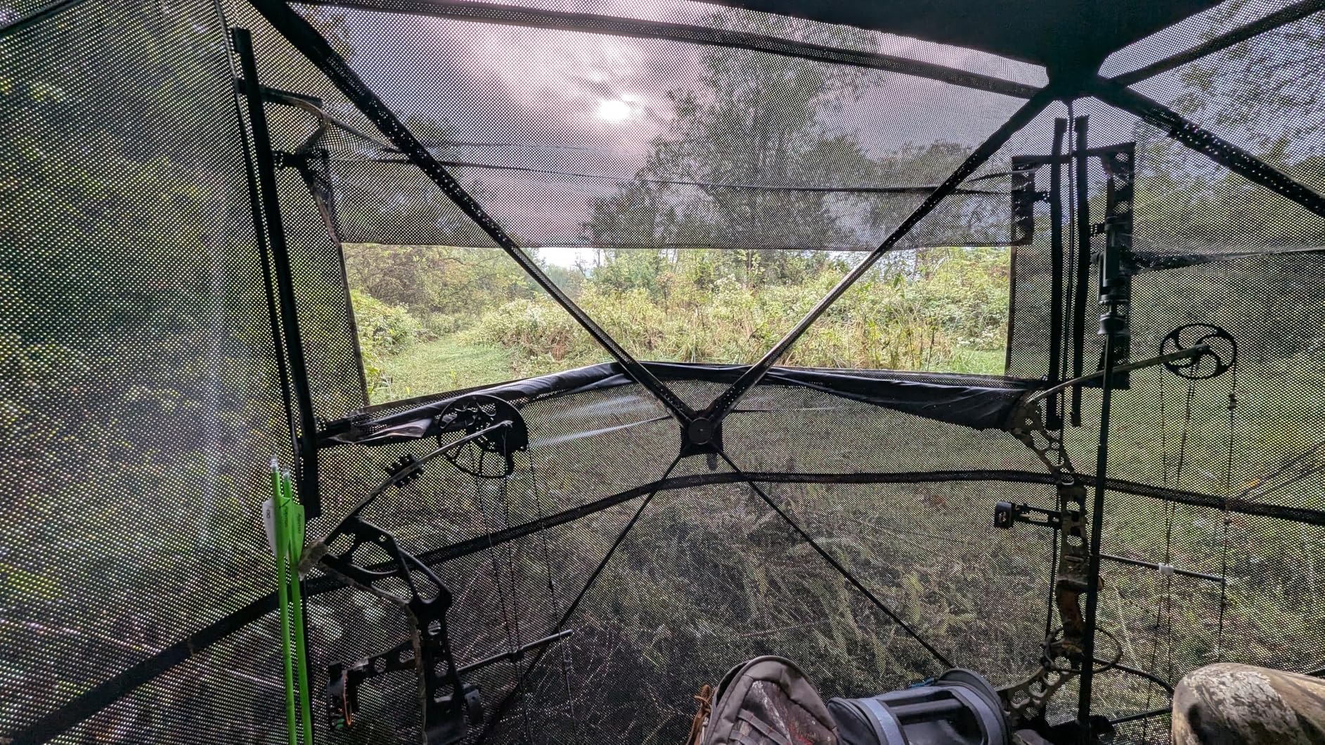 360 Degree See Through Hunting Blind, Pop Up Ground Blind | 2-3 Person & 3-4 Person Hunting Blind for Hunting Deer and Turkey, with Diamond-Shaped Door, Mud Flap and Portable Carry Bag customer photo 2