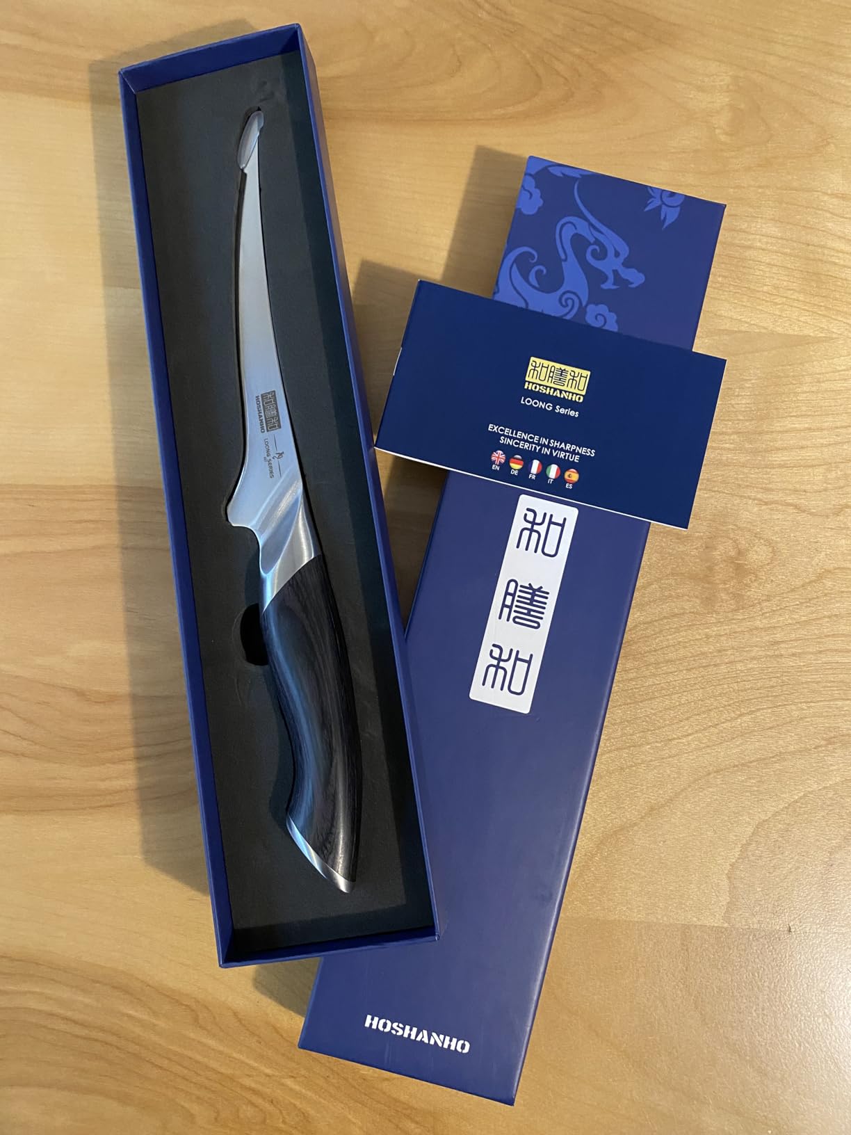 HOSHANHO Fillet Knife 9 Inch, Super Sharp Japanese Fish Boning Knife | Professional High Carbon Stainless Steel Filleting Knives for Meat Poultry Cutting customer photo 2