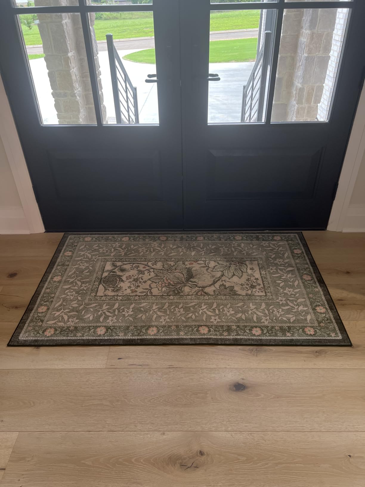 Provence 8x10 Area Rugs for Living Room, Botanical Grove Sage Green Cottagecore Washable Rug for Bedroom Dining Nursery Low-Pile Vintage Large Carpet customer photo 2
