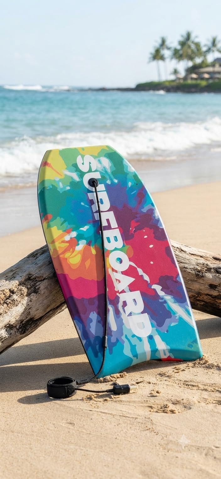 KOTEK 33/37/41 Inch Body Board with Wrist Leash, EPS Core, Dual Channel, HDPE Slick Bottom, Bodyboard for All Skill Levels & Wave Conditions customer photo 1