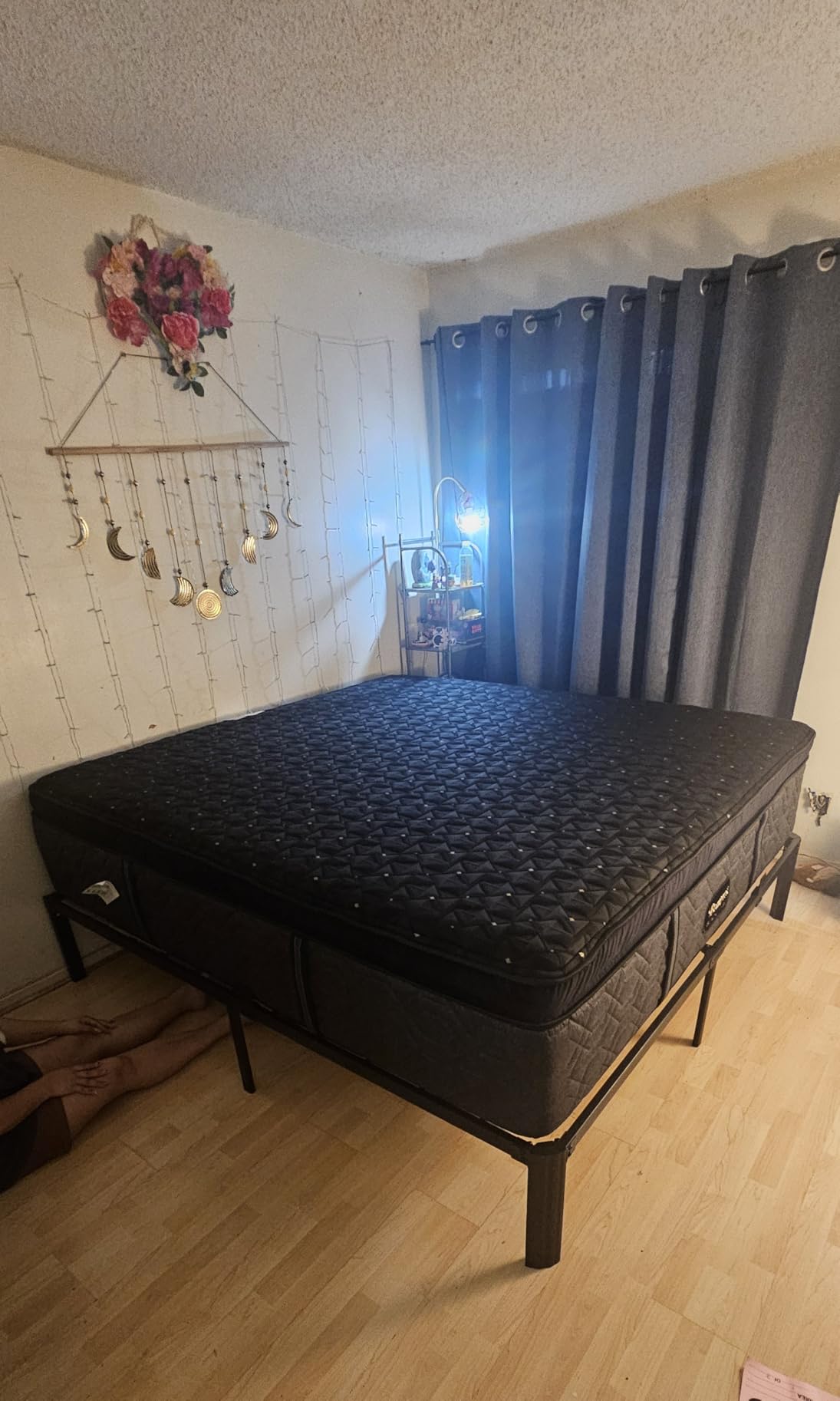 Metal Bed Frame King Size, 14 Inch Heavy Duty Platform Bedframe, Noise Free, Steel Slats, No Box Spring Needed, 3500 lbs Capacity, Easy Assemble, Headboard Compatible customer photo 2