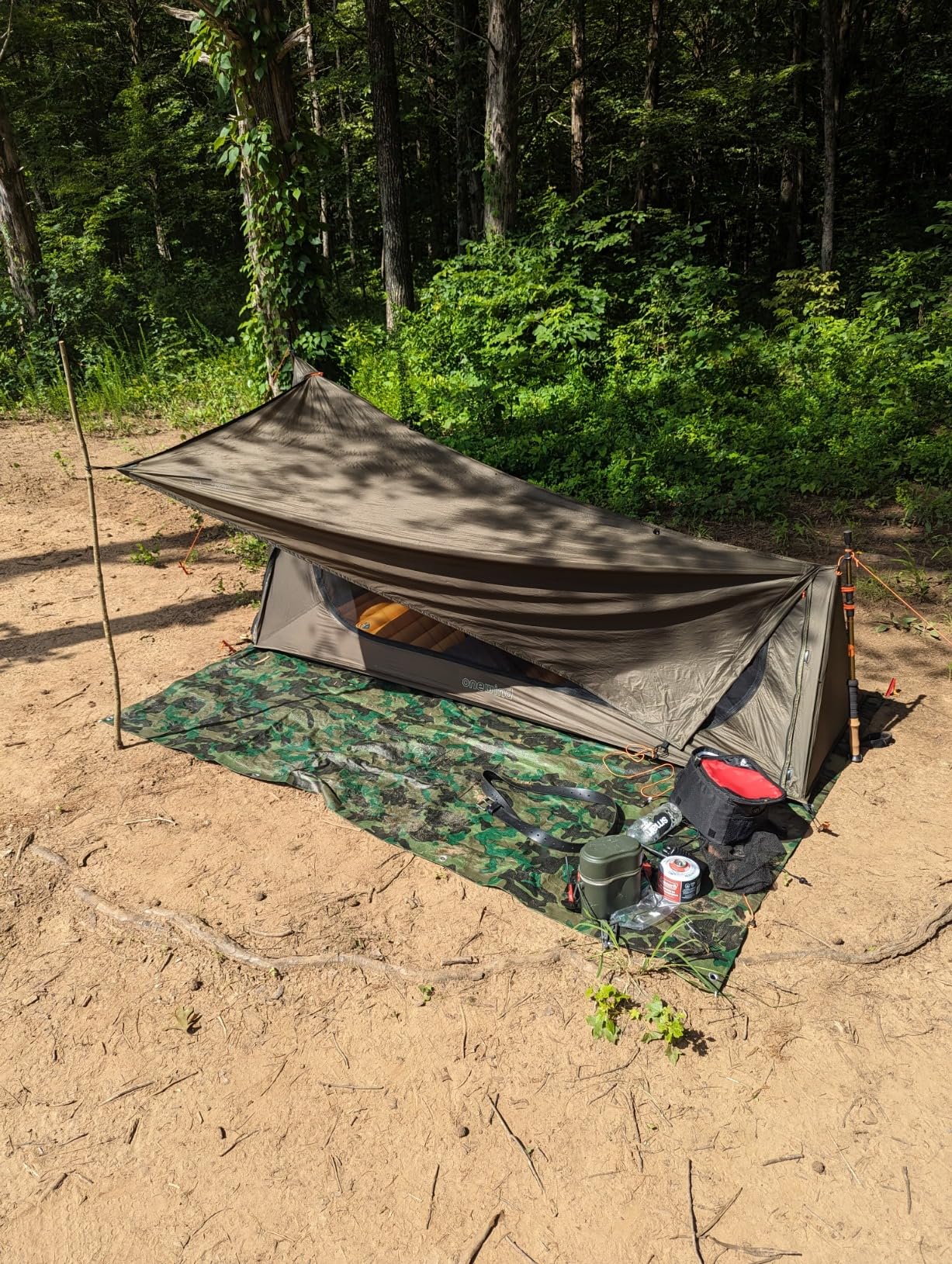 Onewind Ultralight One Person Bivy Tent, Backpacking Tent for Single Person Waterproof Silnylon Lightweight for Camping Backpacking Hiking, NO Trekking Pole customer photo 2