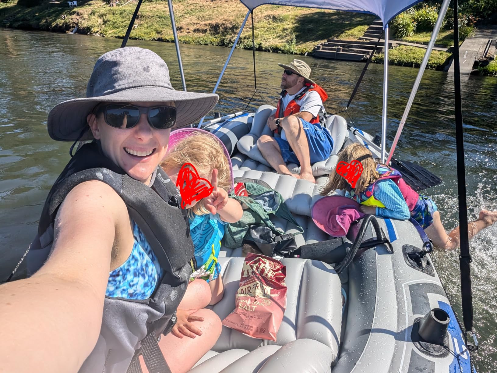 INTEX 66325EP Excursion 5 Inflatable Boat Set: Includes Deluxe 54in Aluminum Oars and High-Output-Pump - Adjustable Seats with Backrest - Fishing Rod Holders - 5-Person - 1320lb Weight Capacity customer photo 1